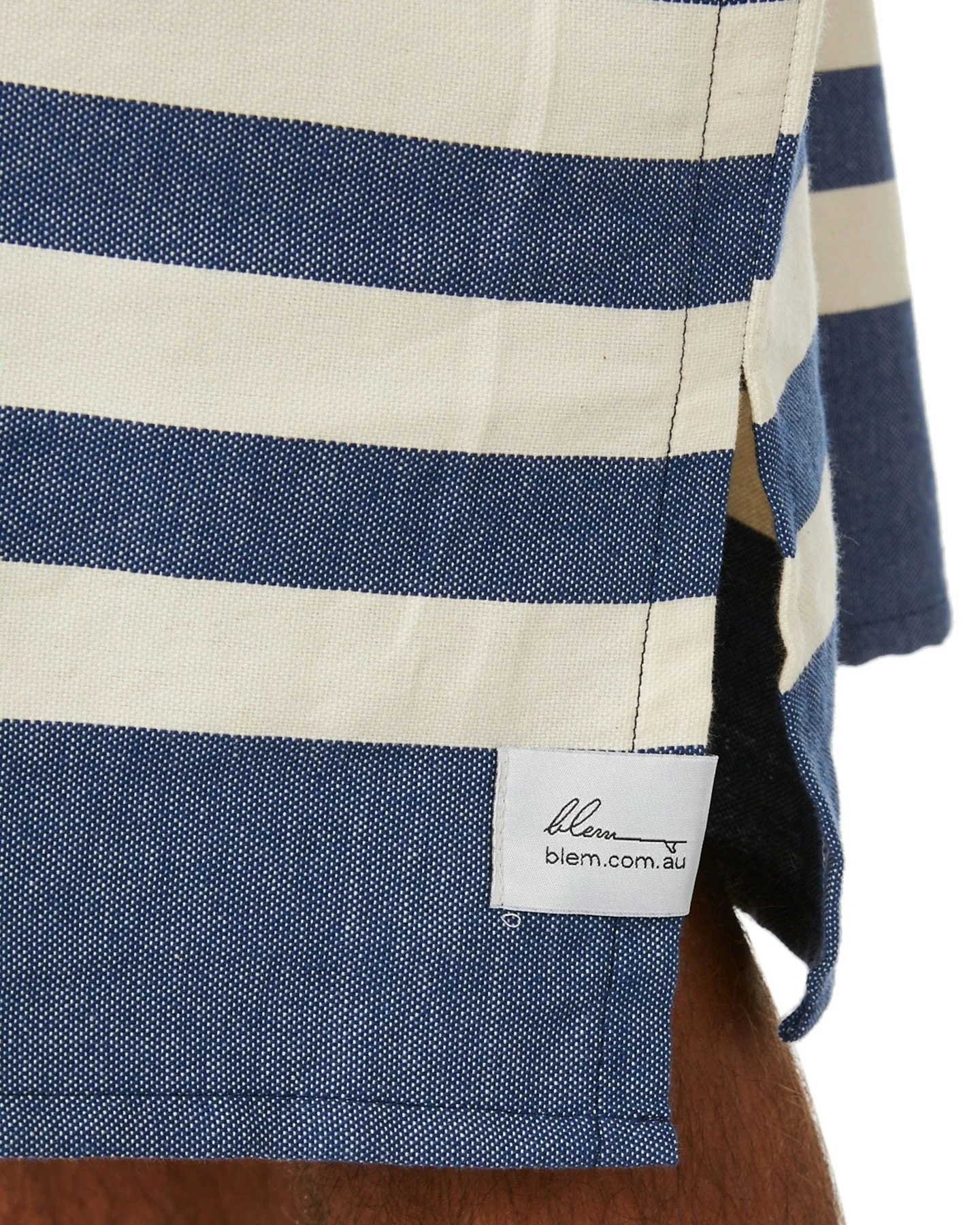 Ocean Blue Stripe Large Poncho - Image 7
