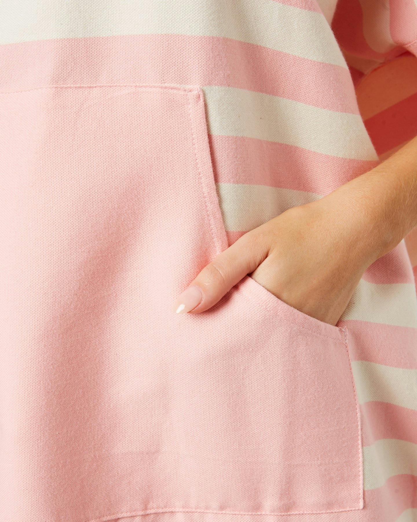 Ocean Pink Stripe Large Poncho - Image 10