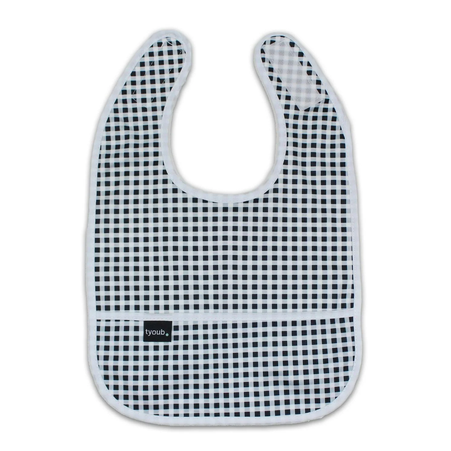 On The Go - Gift Set, Reusable Swim Nappy, Wet Bag and Baby Bib - Black Check - Image 7