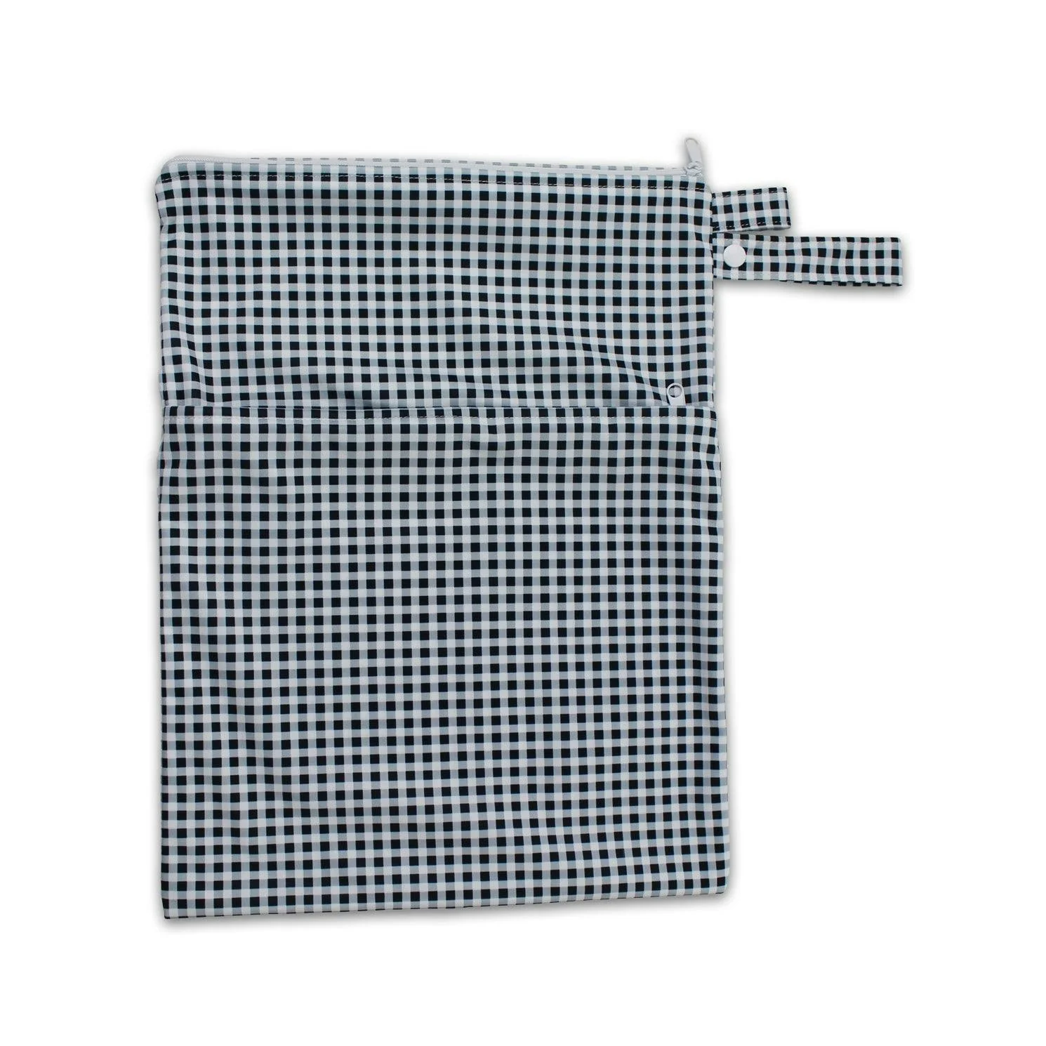 On The Go - Gift Set, Reusable Swim Nappy, Wet Bag and Baby Bib - Black Check - Image 8