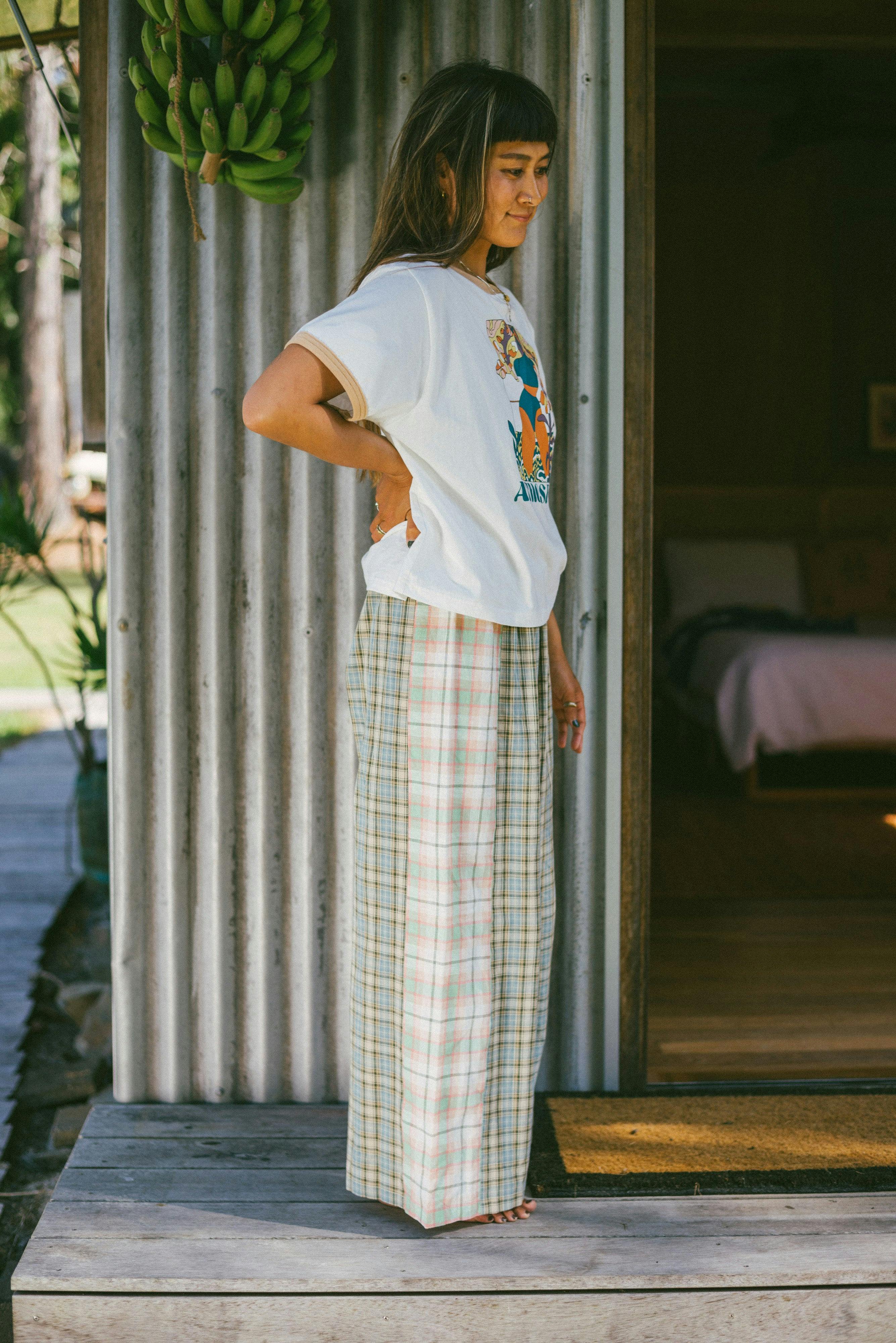 Patchwork Pant in Cottage Plaid - Image 2