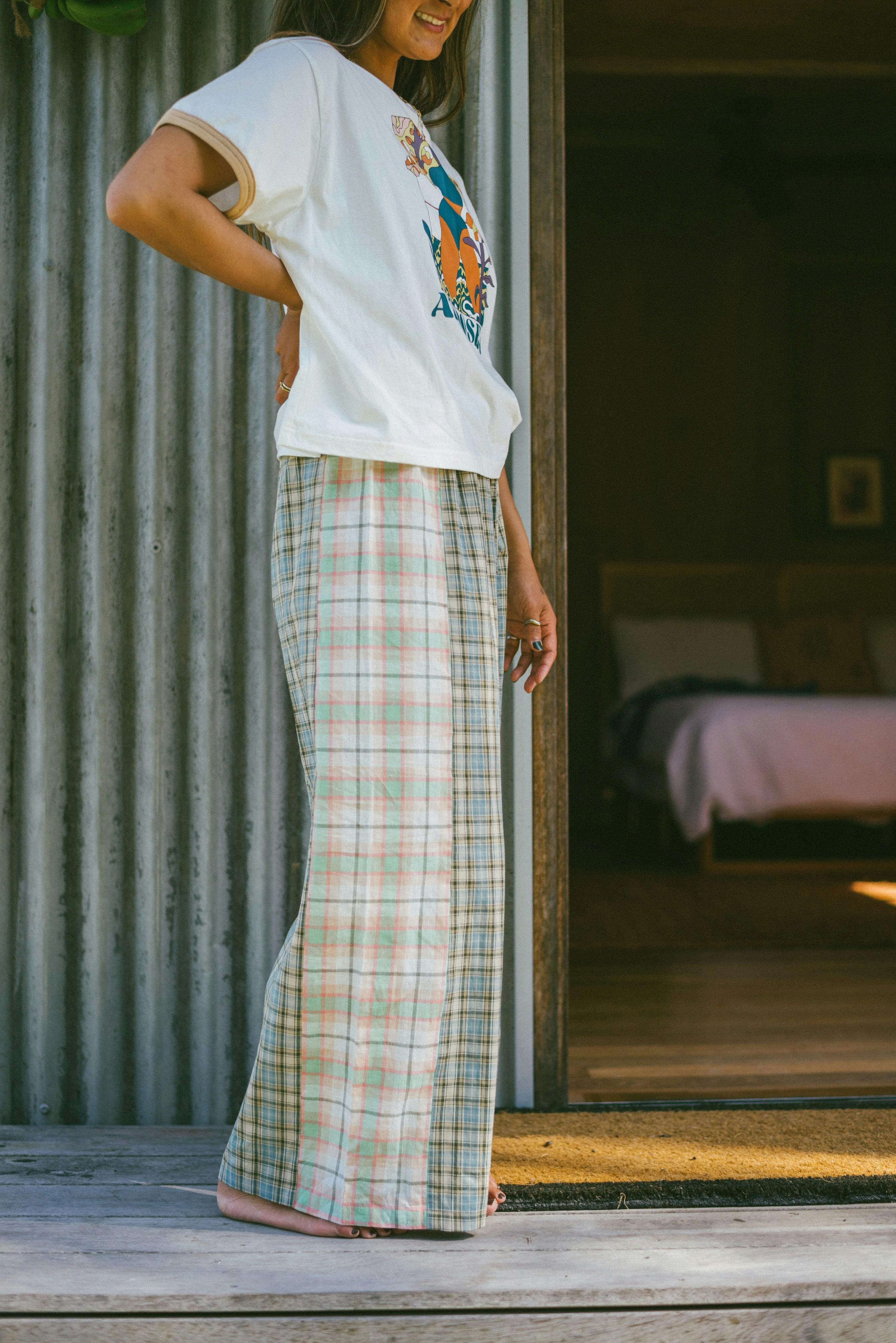 Patchwork Pant in Cottage Plaid - Image 3