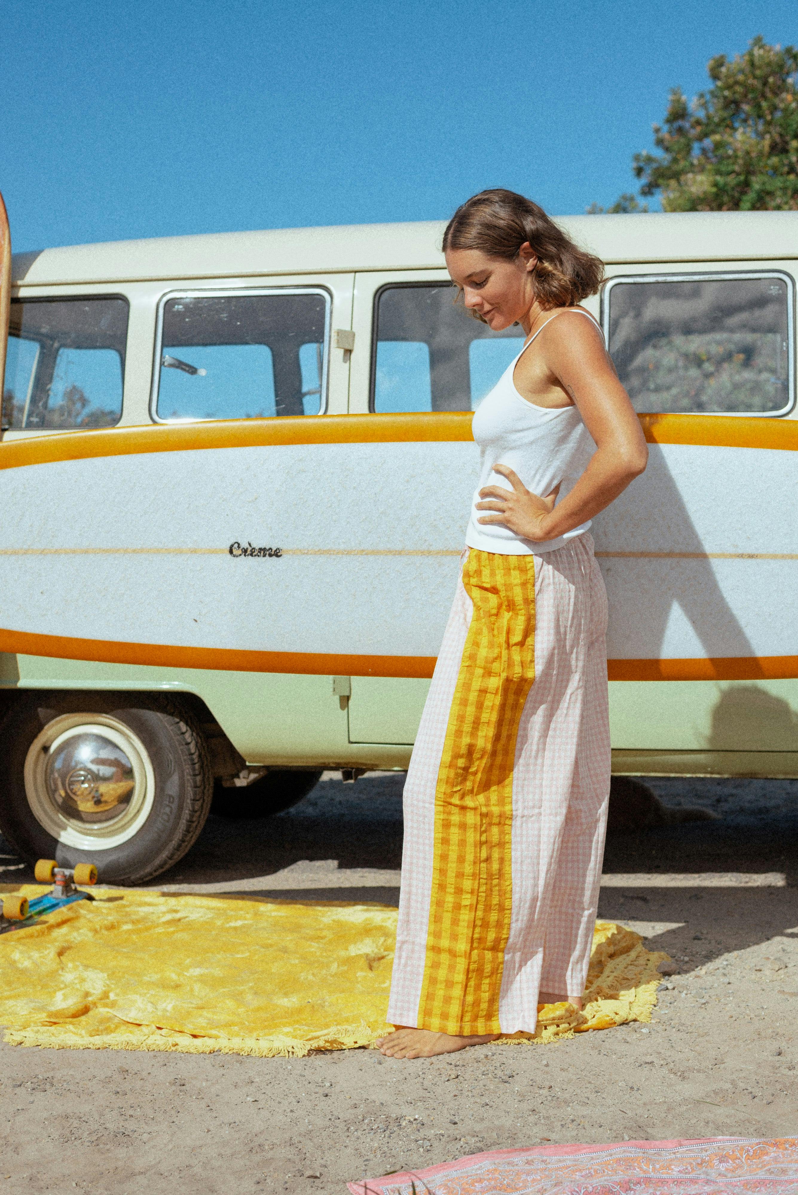 Patchwork Pant in Pink Honey Ginger - Image 9