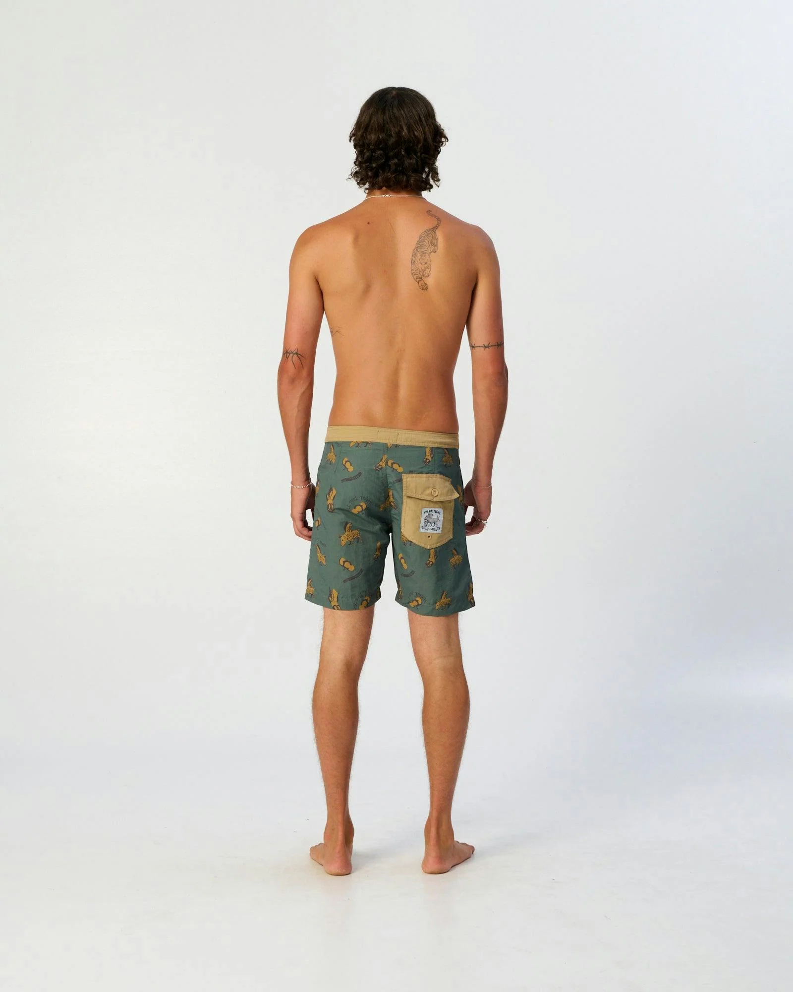 Peace Thong 17" Boardshort - Green - Image 3