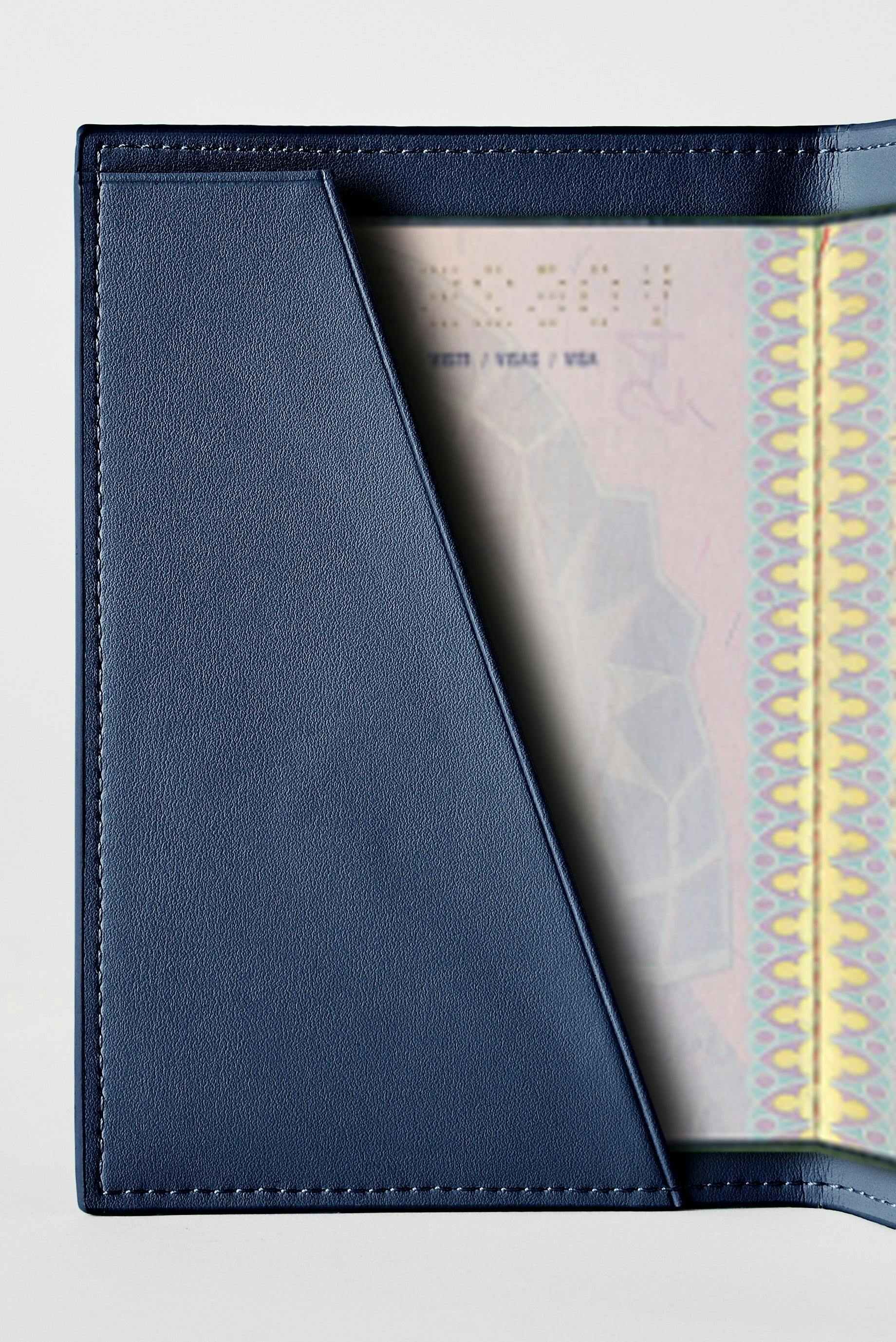 Leather Passport Holder | Navy - Image 4