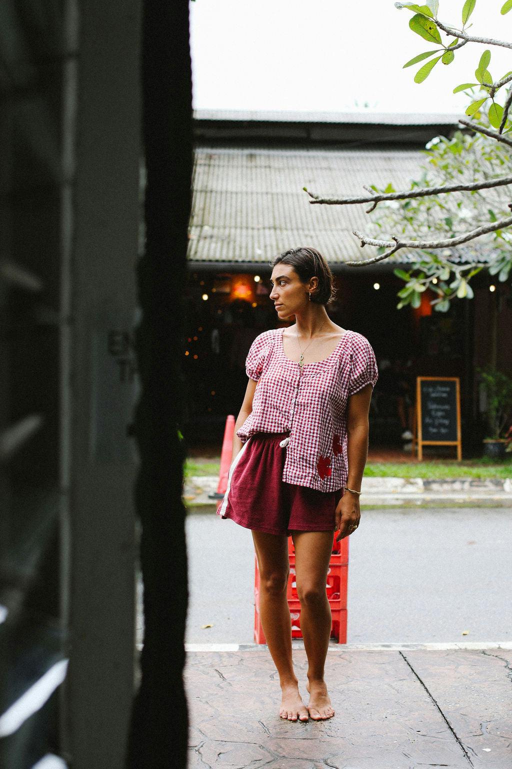 Posy Blouse Red Gingham - Image 11