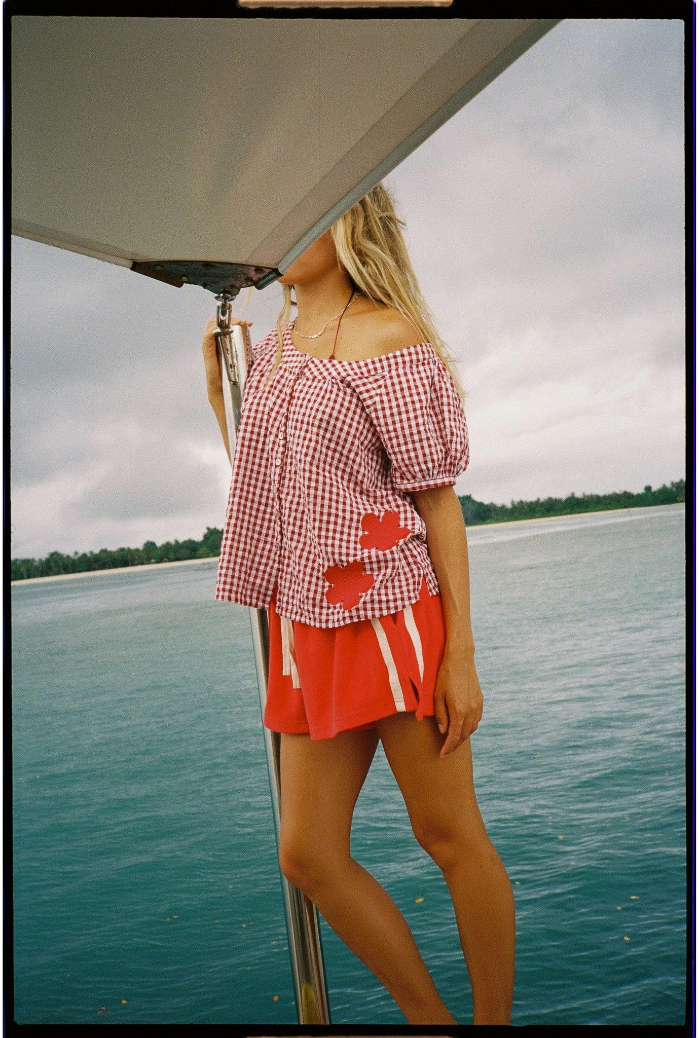 Posy Blouse Red Gingham - Image 2