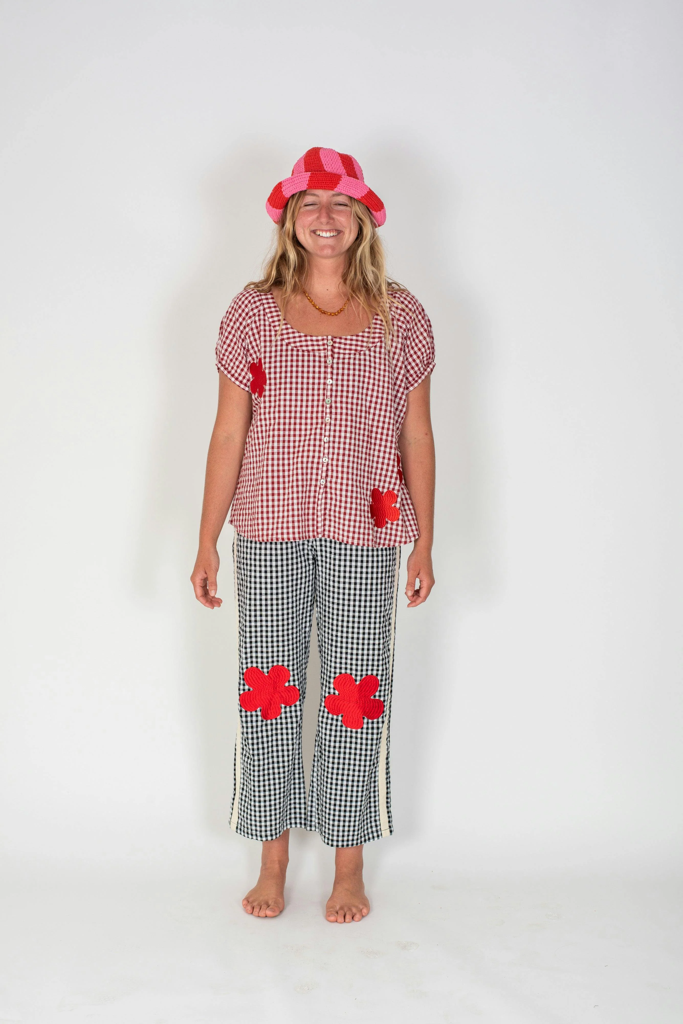 Posy Blouse Red Gingham - Image 5