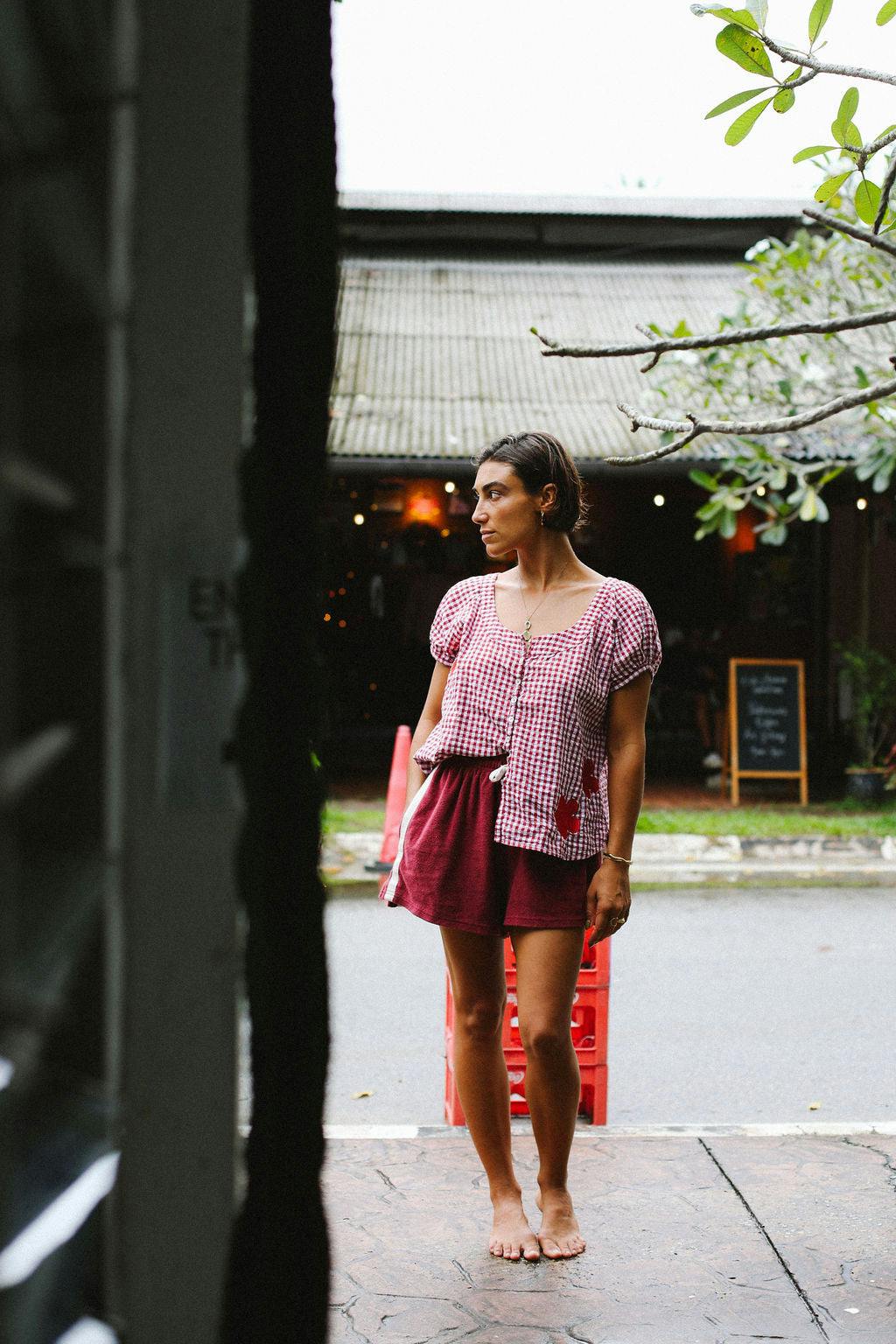Posy Blouse Red Gingham - Image 9