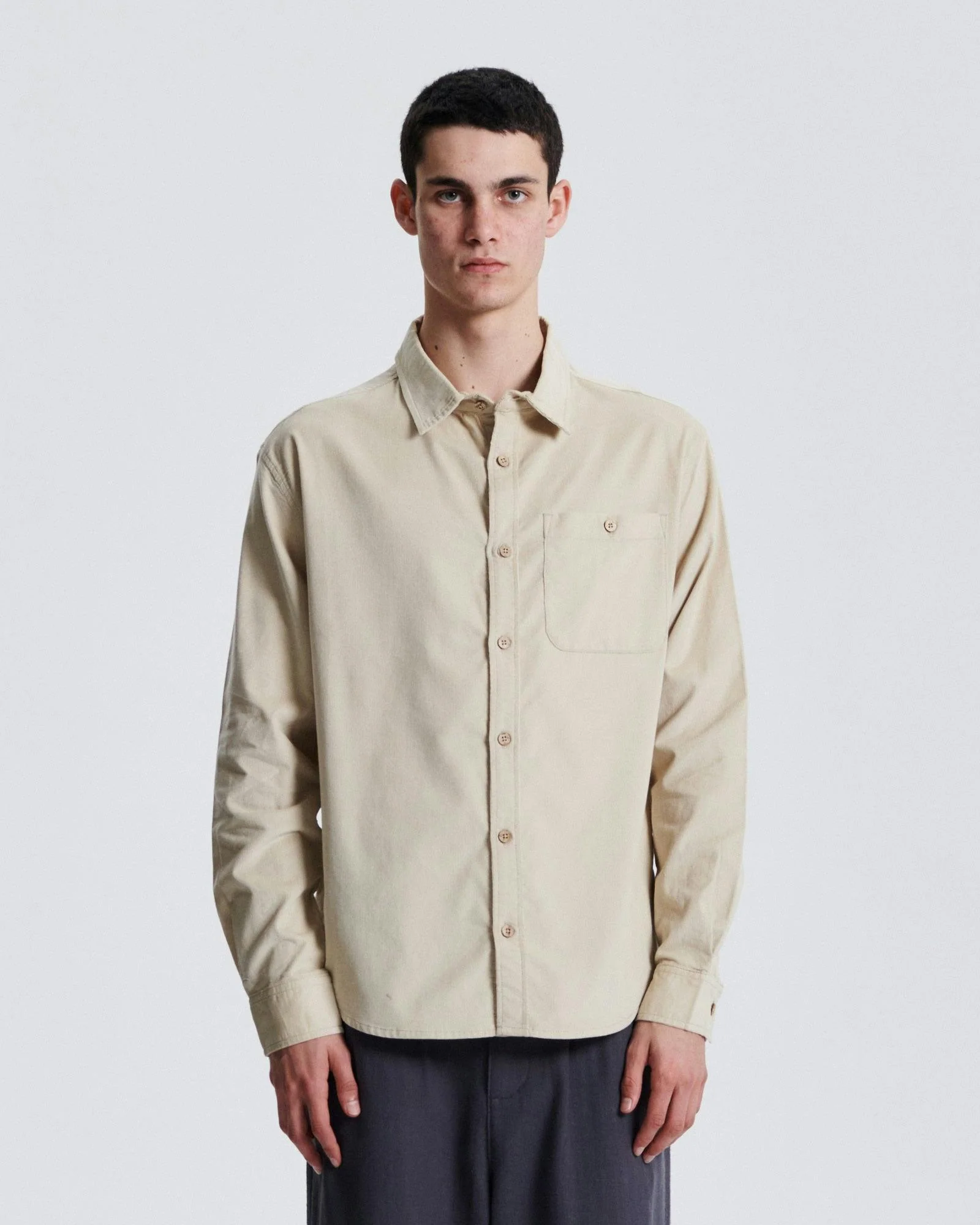 Quantum Corduroy Shirt  - Ecru