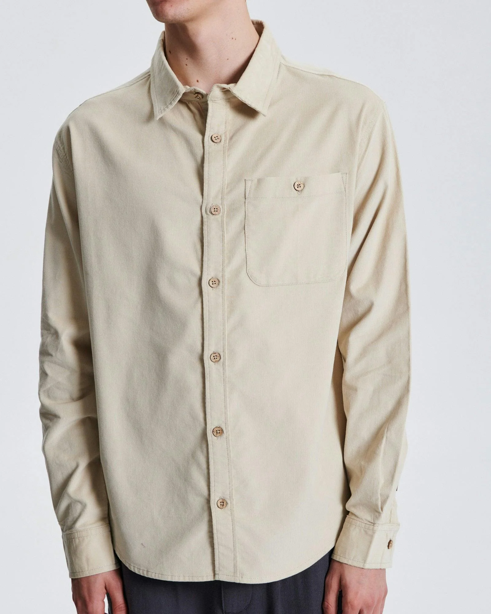 Quantum Corduroy Shirt  - Ecru - Image 5