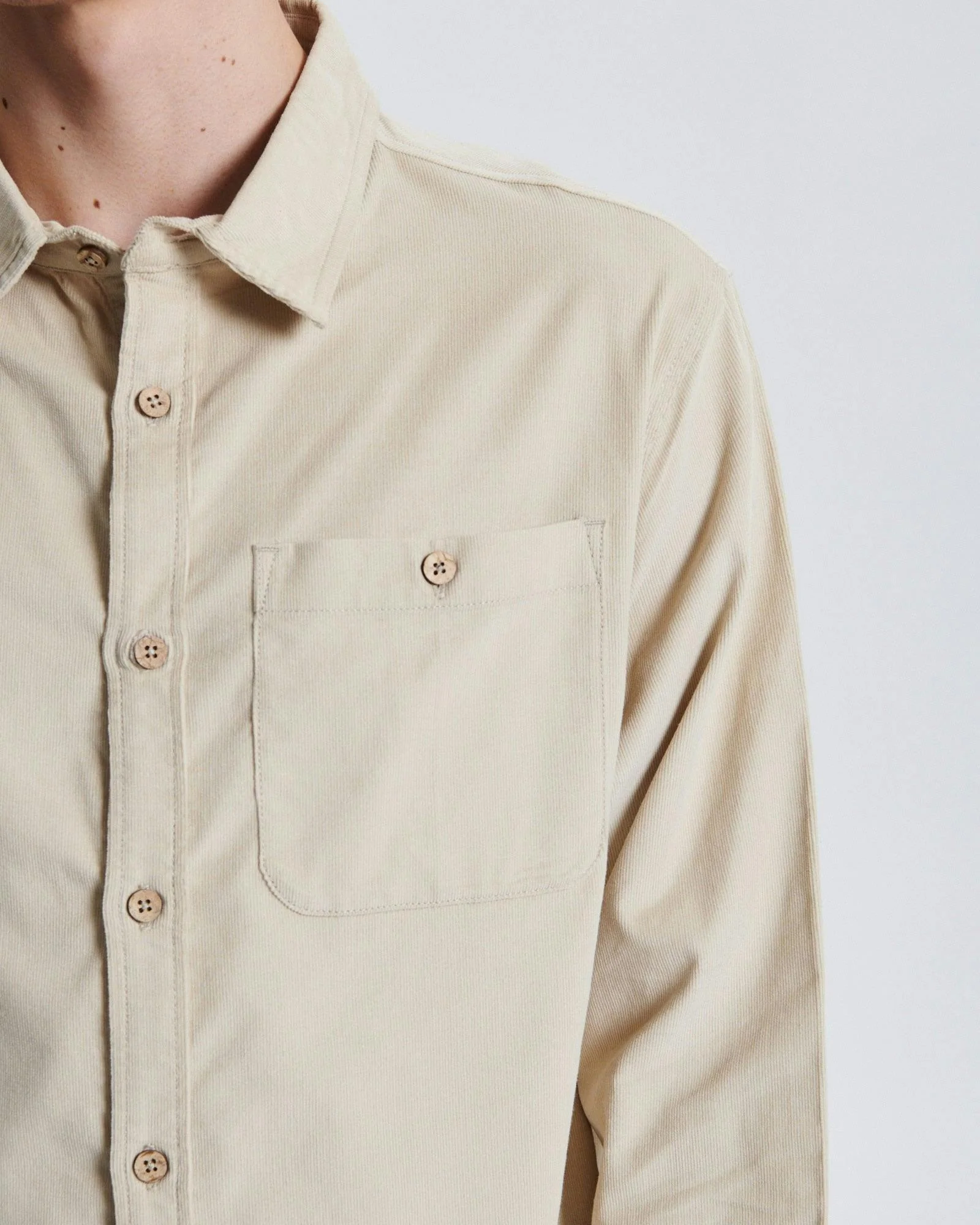 Quantum Corduroy Shirt  - Ecru - Image 6