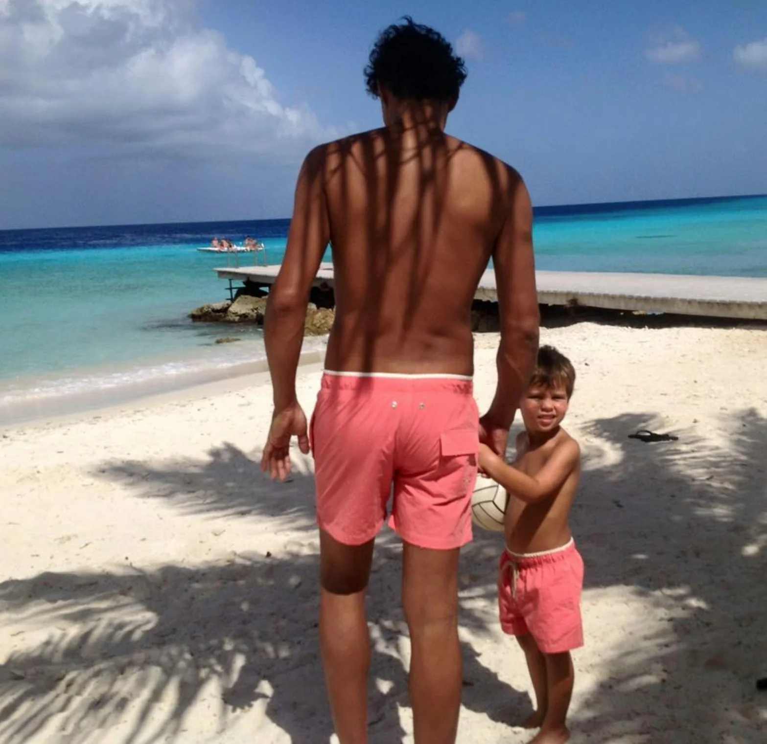 Santorini Swim Shorts Coral Red - Image 2