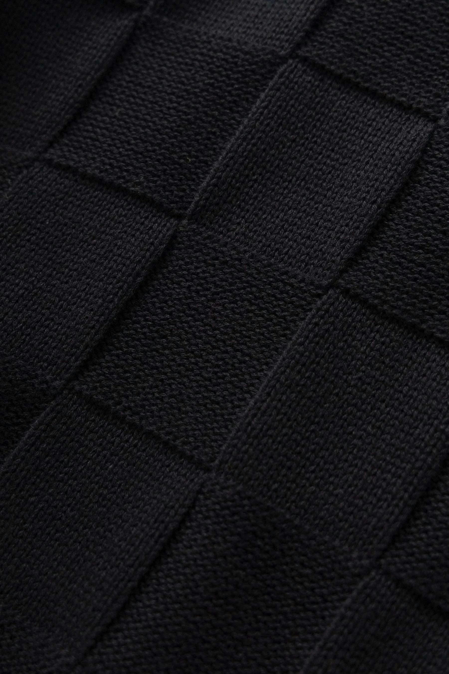Service Works Check Knit Crewneck in Black - Image 8