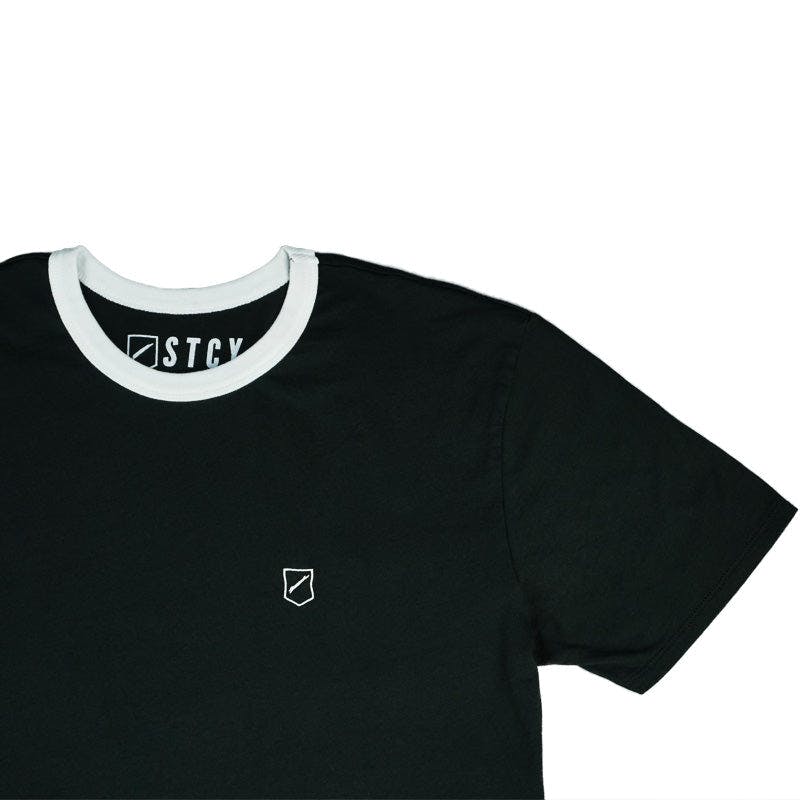 SHIELD RINGER TEE / BLACK - Image 2