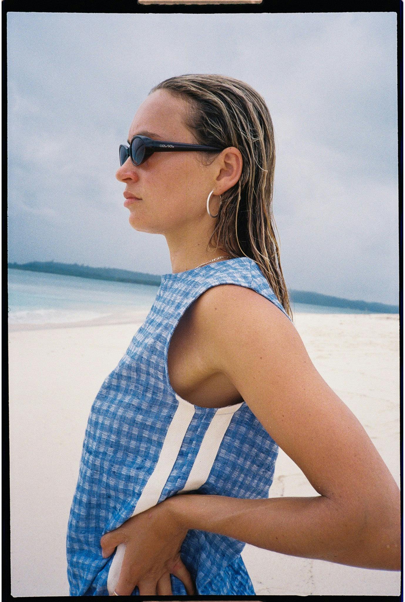 Sporty Dress in Blue Gingham - Image 7
