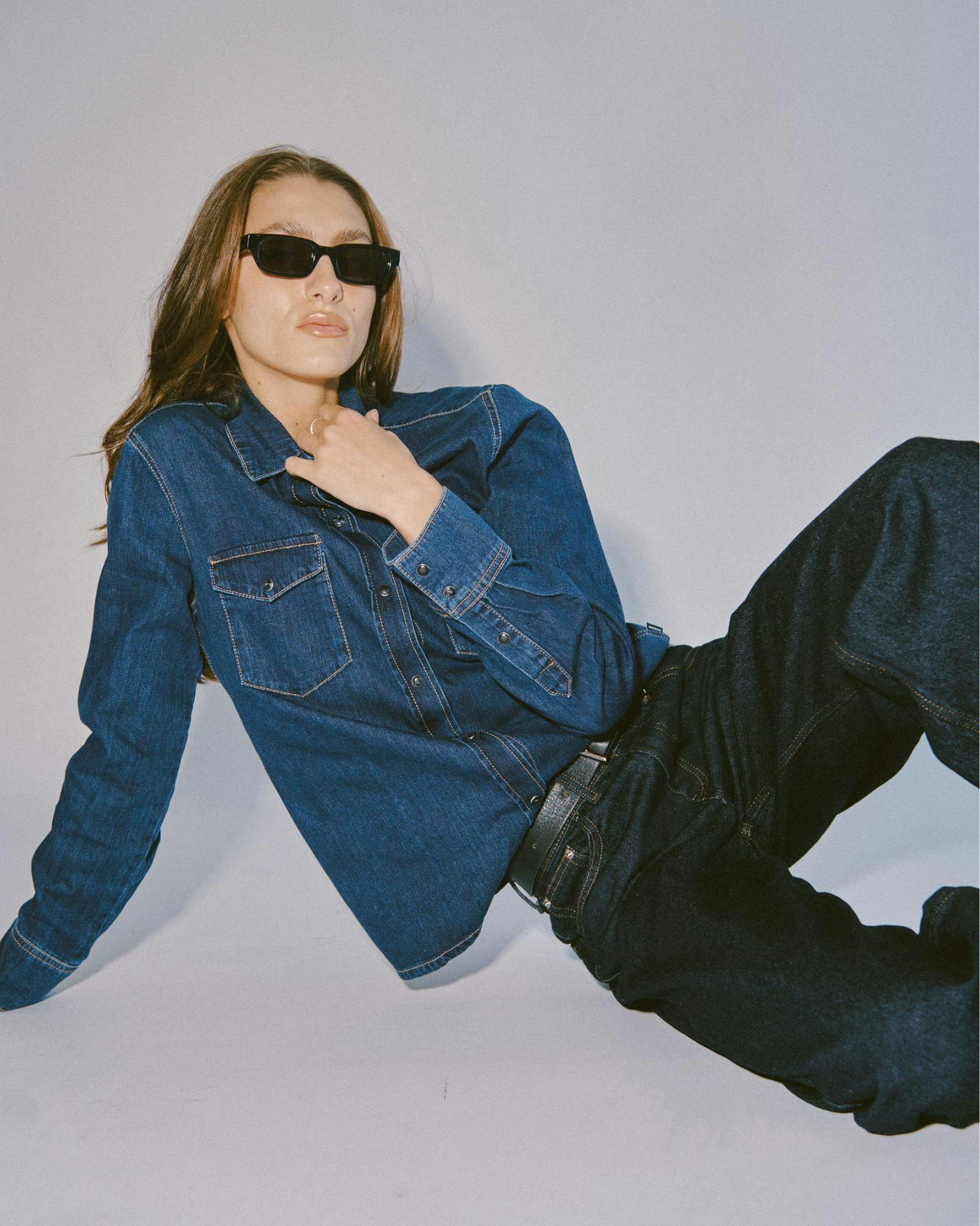 Sukie Denim Shirt - Dark Retro - Image 2