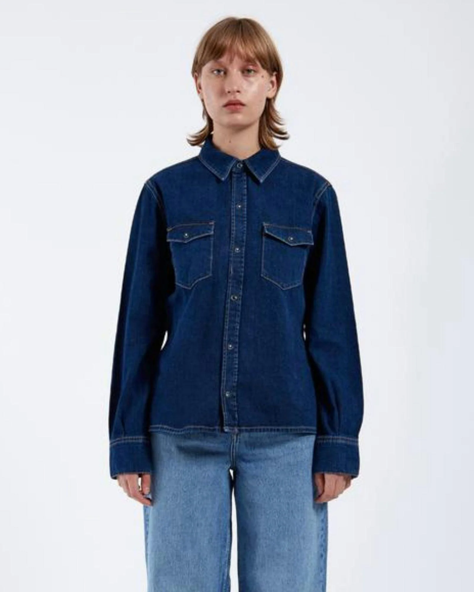 Sukie Denim Shirt - Dark Retro - Image 3