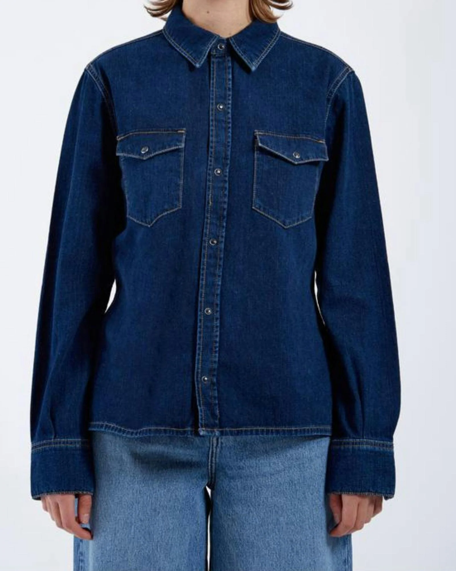 Sukie Denim Shirt - Dark Retro - Image 9