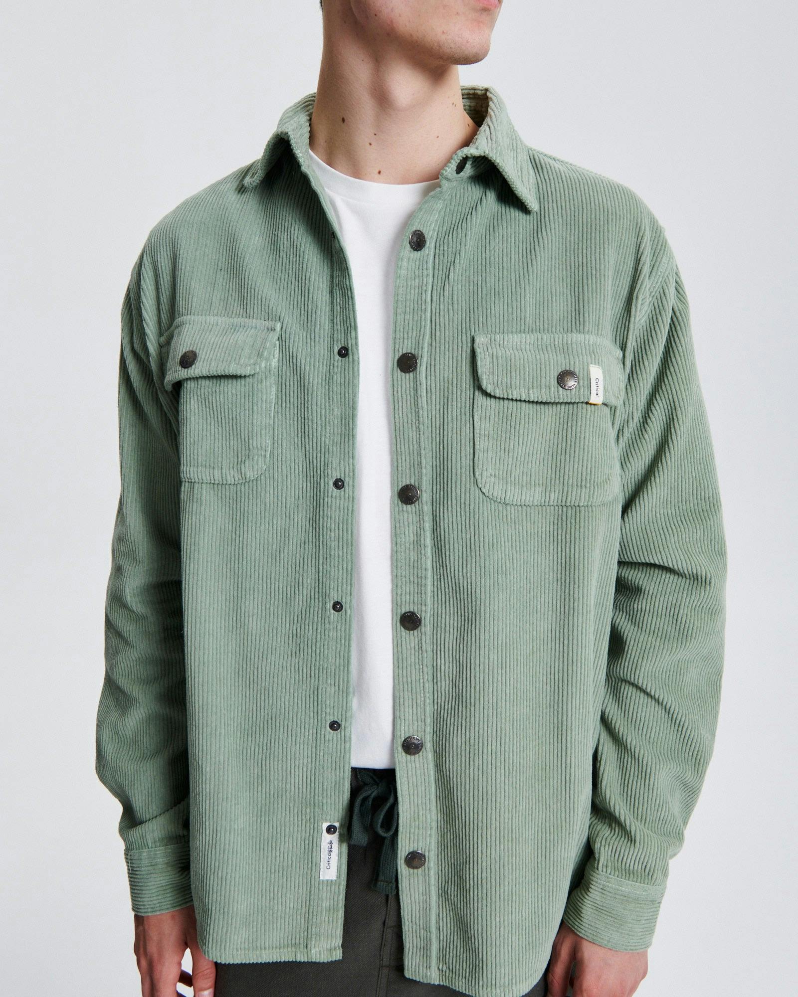 Surface Corduroy Overshirt - Sage - Image 2
