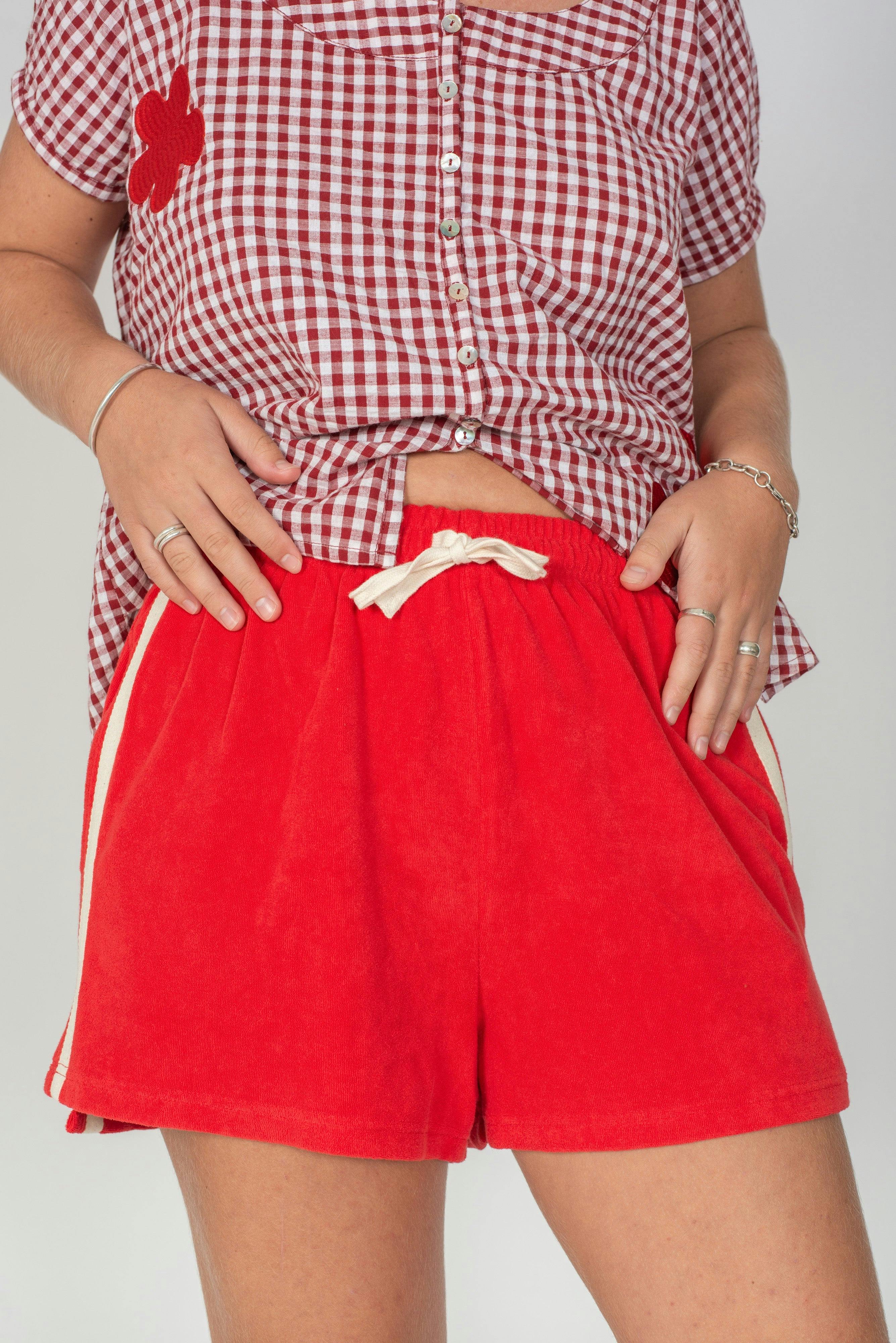 Terry Towelling Shorts Chilli - Image 5