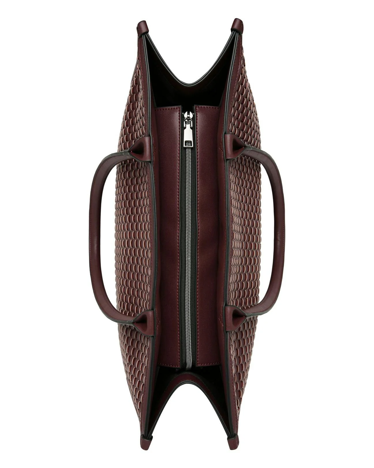 Prene | The Era Bag (BURGUNDY) Woven Suede Vegan Leather Tote Bag - Image 3