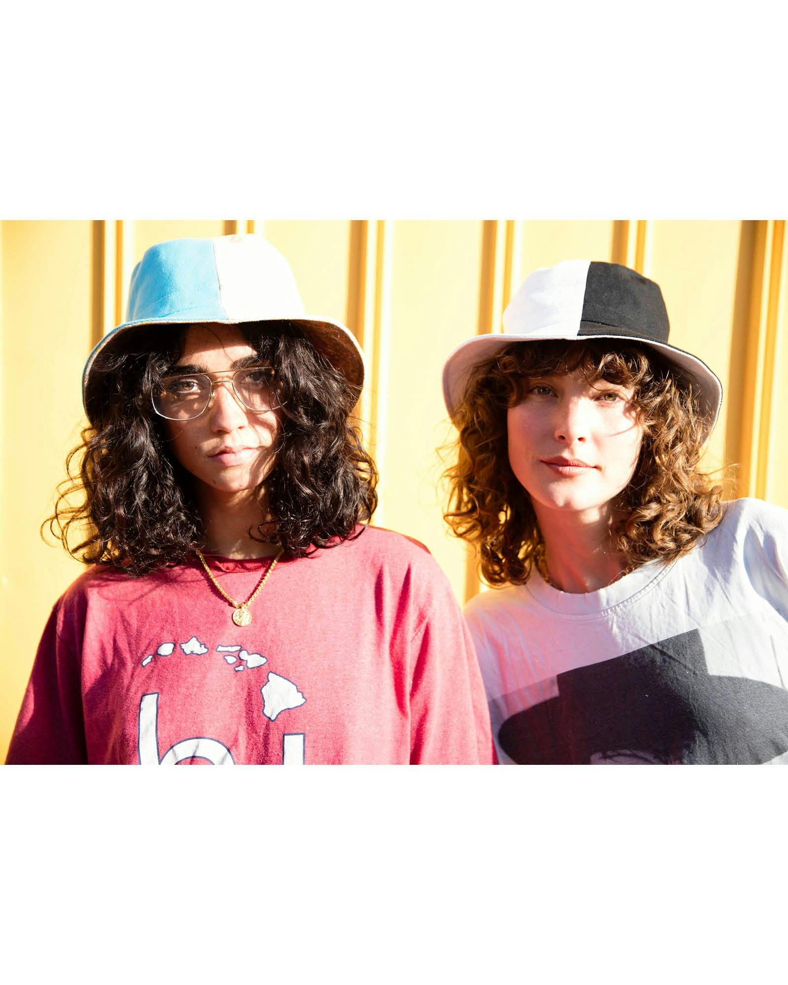 The FlipSide Bucket Hat – Kids – Paisley / Blue & Pink - Image 4