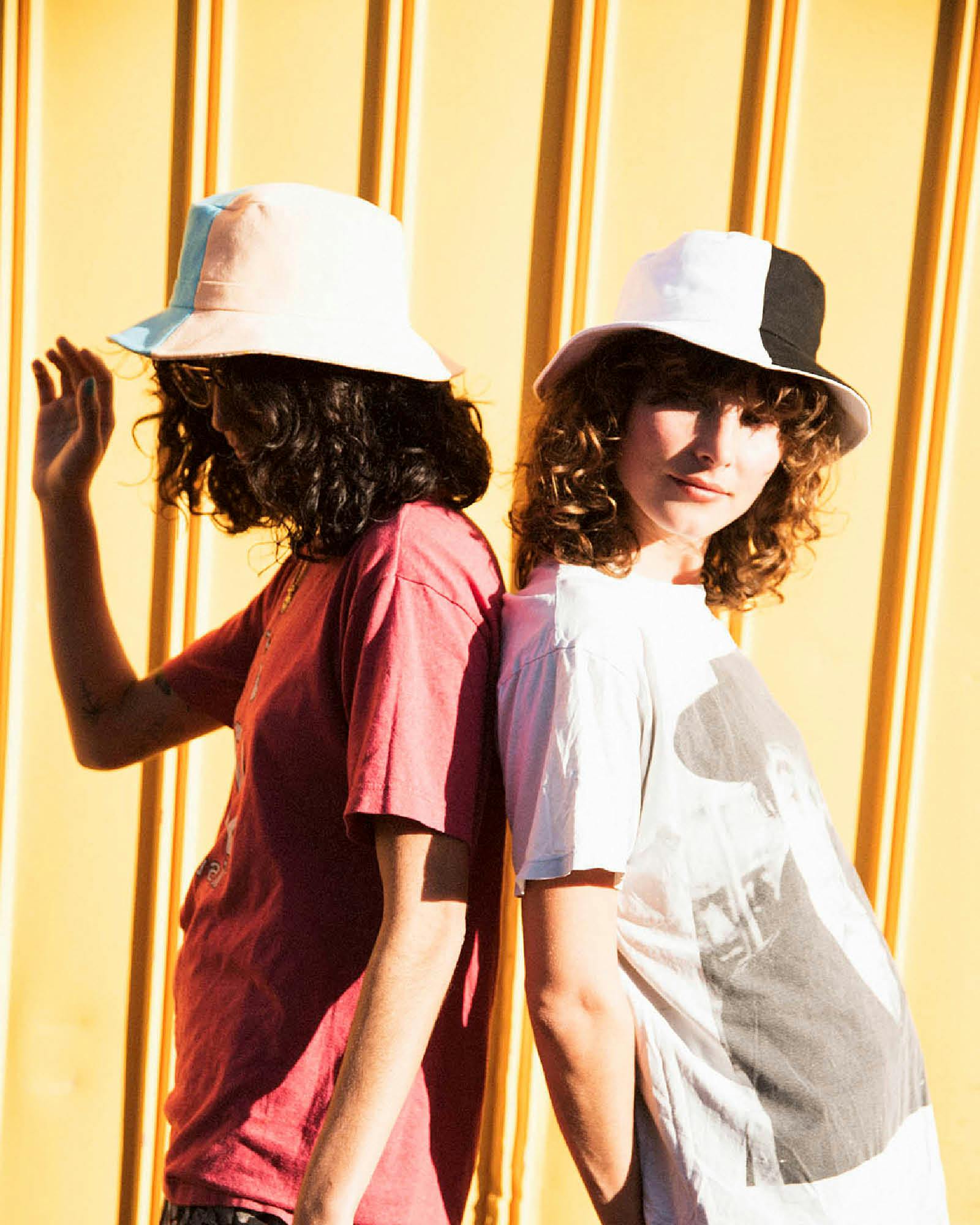 The FlipSide Bucket Hat – Kids – Paisley / Blue & Pink - Image 5
