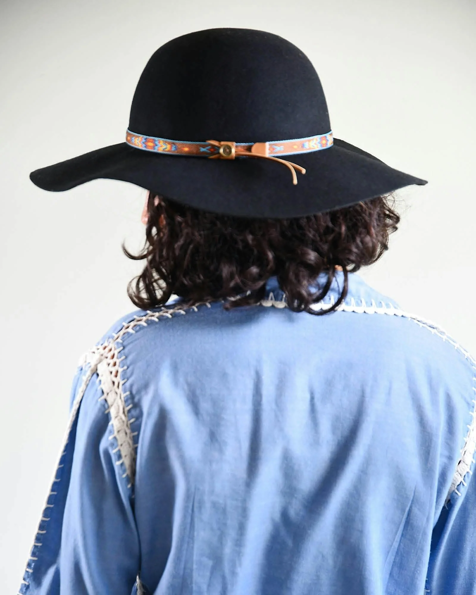 The Little Hippie Floppy Felt Hat - Black - Image 6