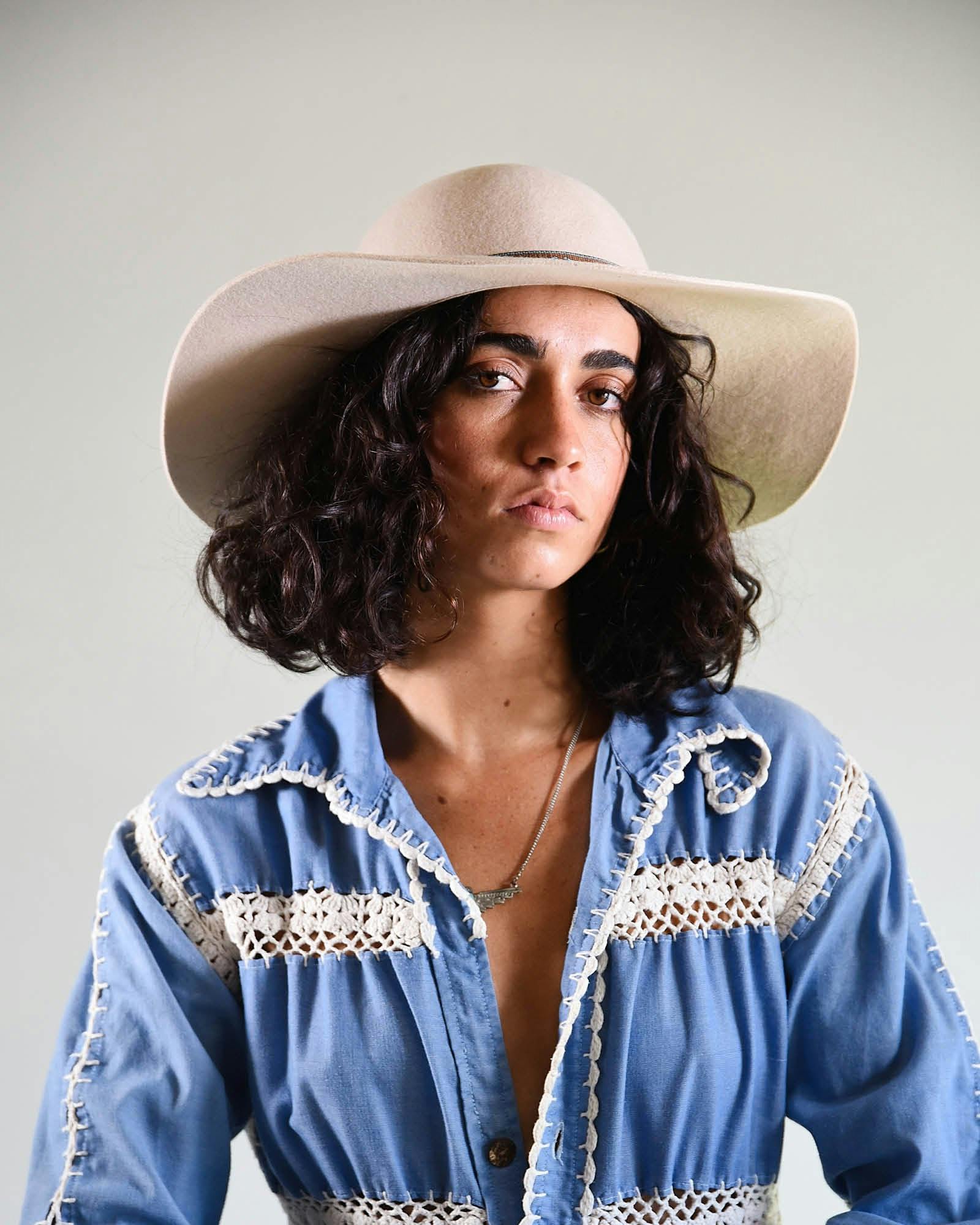 The Little Hippie Floppy Felt Hat - Cream - Image 5