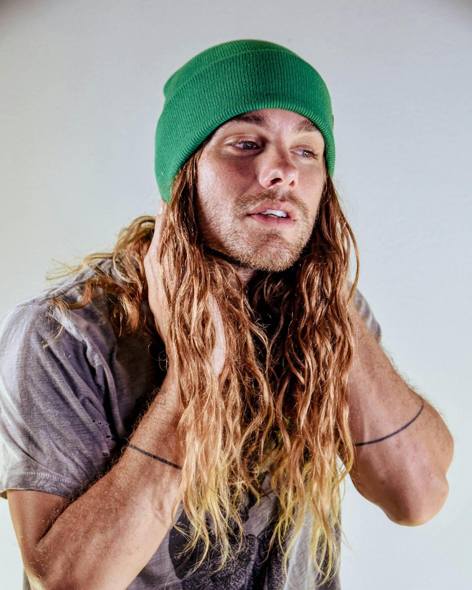 The Lucks Beanie - Green - Image 6