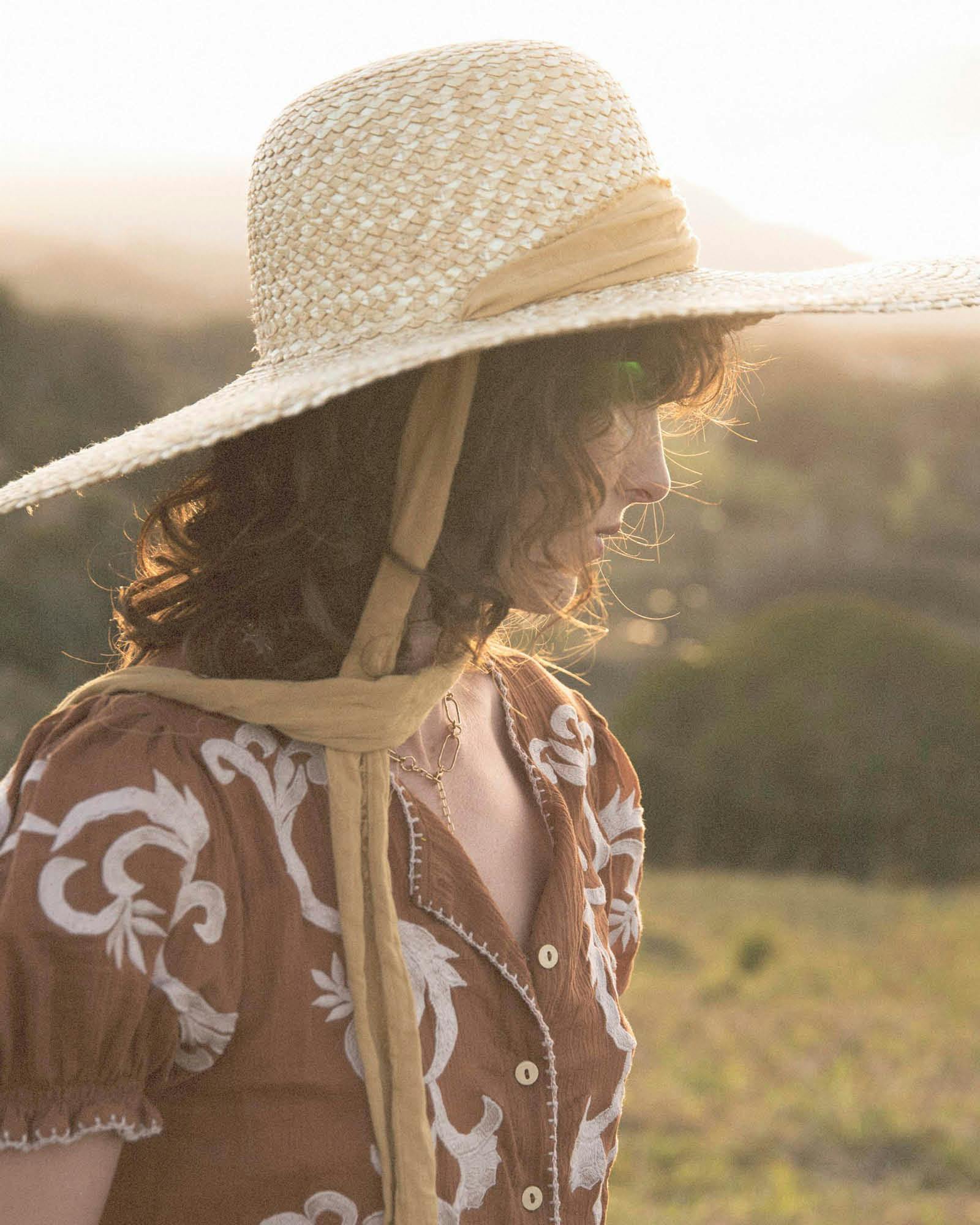 The Meadow Straw Hat – Gingham - Image 2