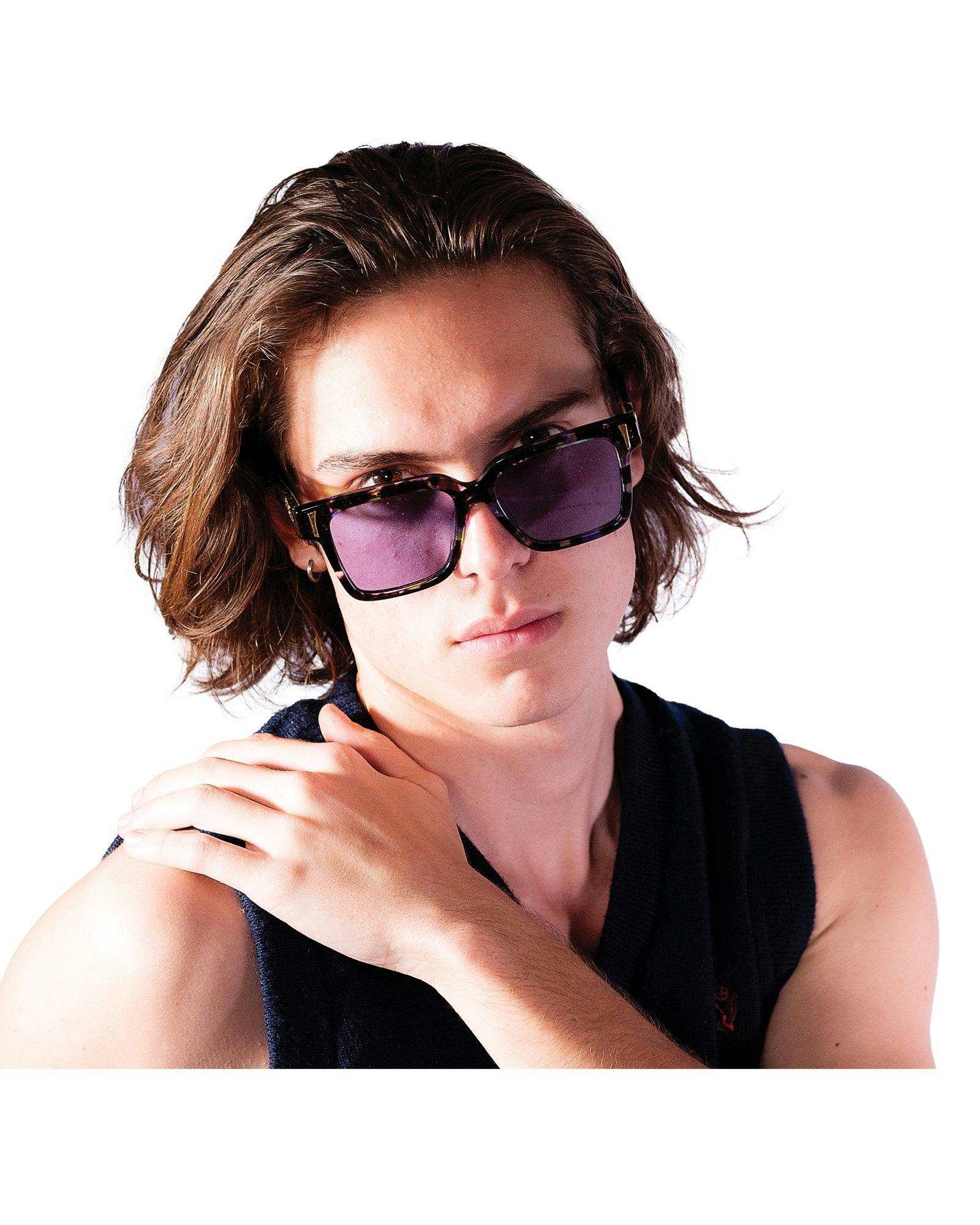 THE SOLAR FLARE Sunglasses Moondust | Polarised Purple Lenses - Image 2