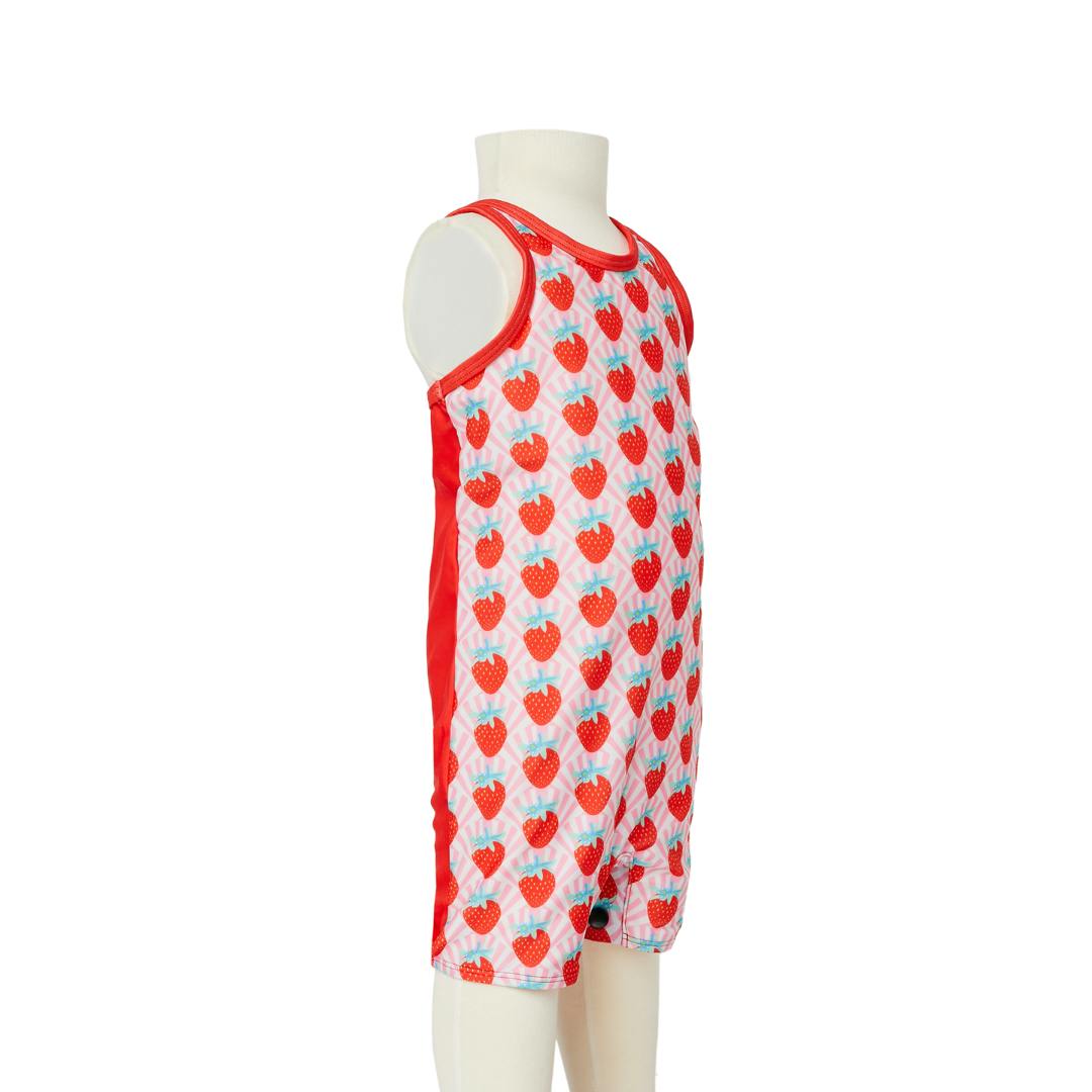 Tyoub Kids Racer Back Kneesuit Zoot Strawberry | Red - Image 3
