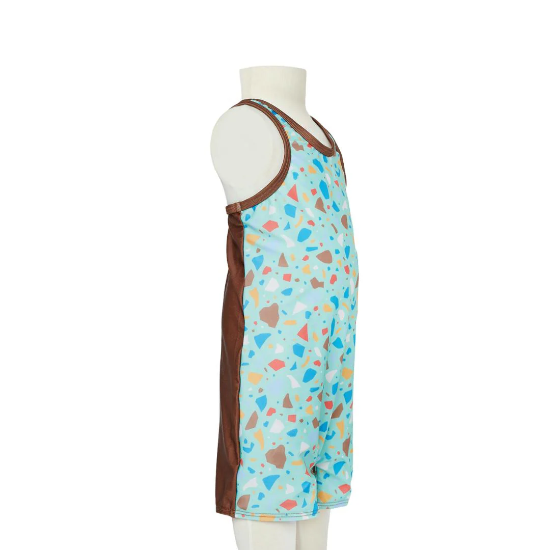 Tyoub Kids Racer Back Kneesuit Zootie Ocean Glass Green | Brown - Image 3