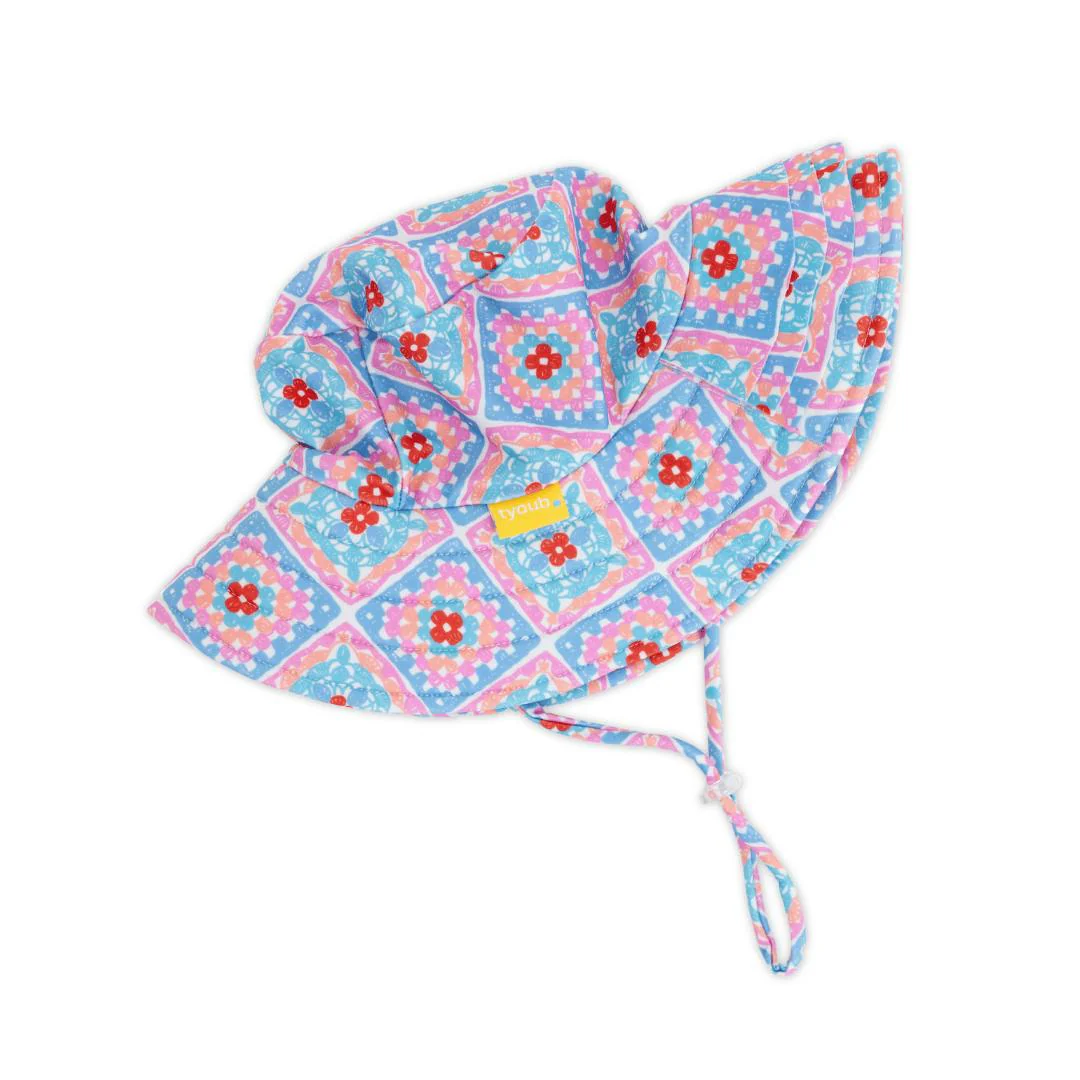Tyoub Kids’ Ruffle Sun Hat Petal Patchwork - Image 3