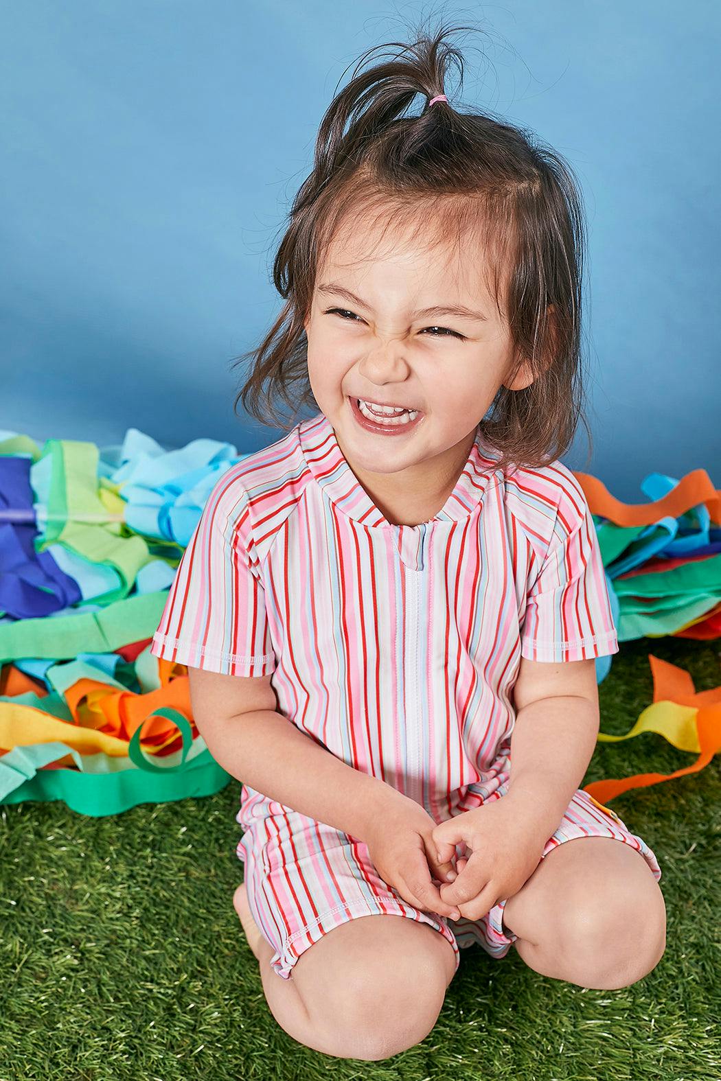 Tyoub Kids Short Sleeve Explorer Sunsuit Gelato Stripe - Image 5