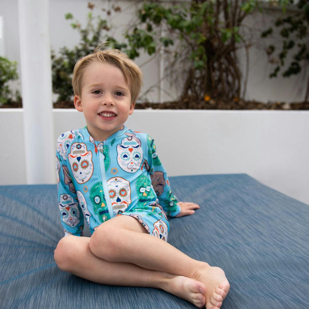 Tyoub Long Sleeve All-In-One Sunsuit Skulls Amigo Kids - Image 3