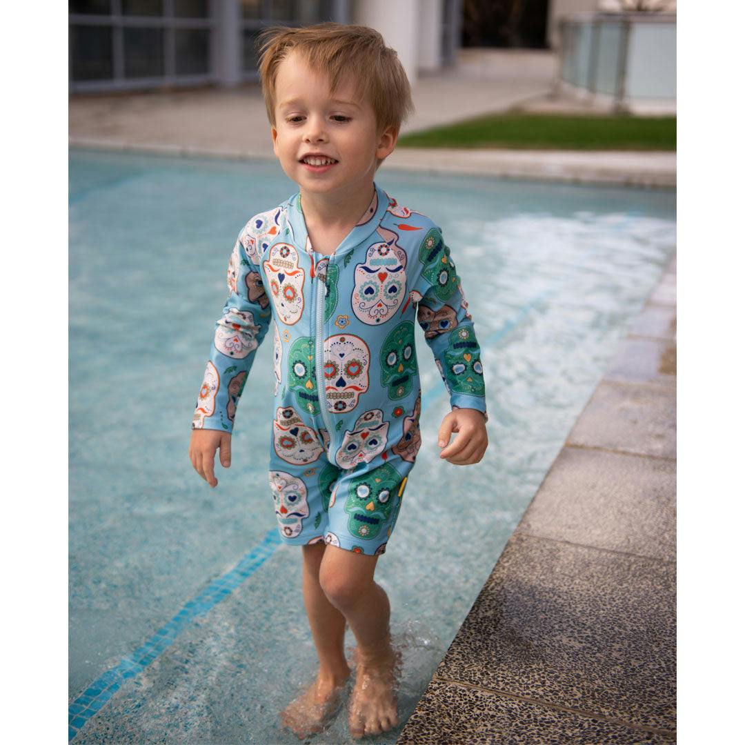 Tyoub Long Sleeve All-In-One Sunsuit Skulls Amigo Kids - Image 6