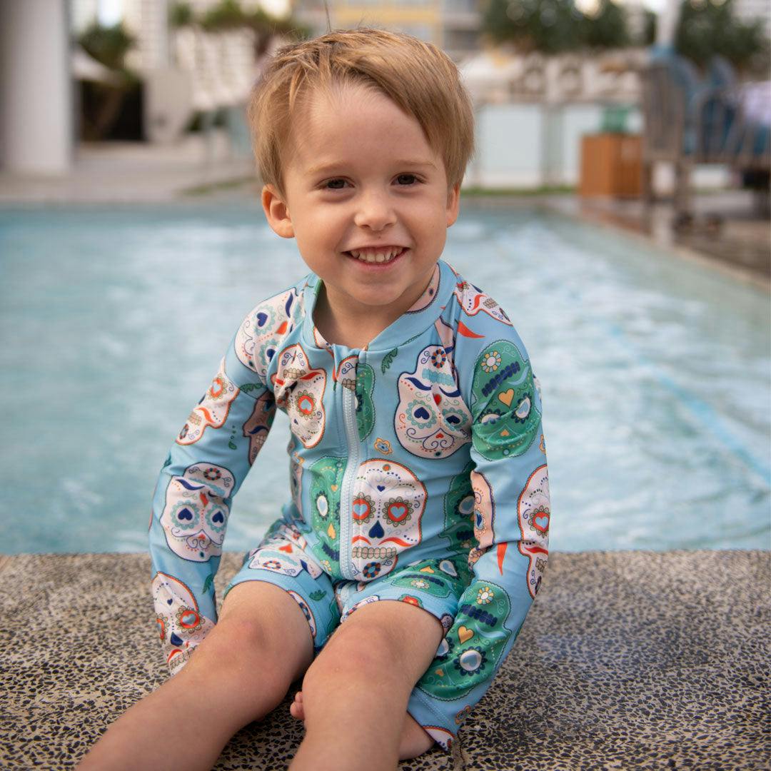 Tyoub Long Sleeve All-In-One Sunsuit Skulls Amigo Kids - Image 8