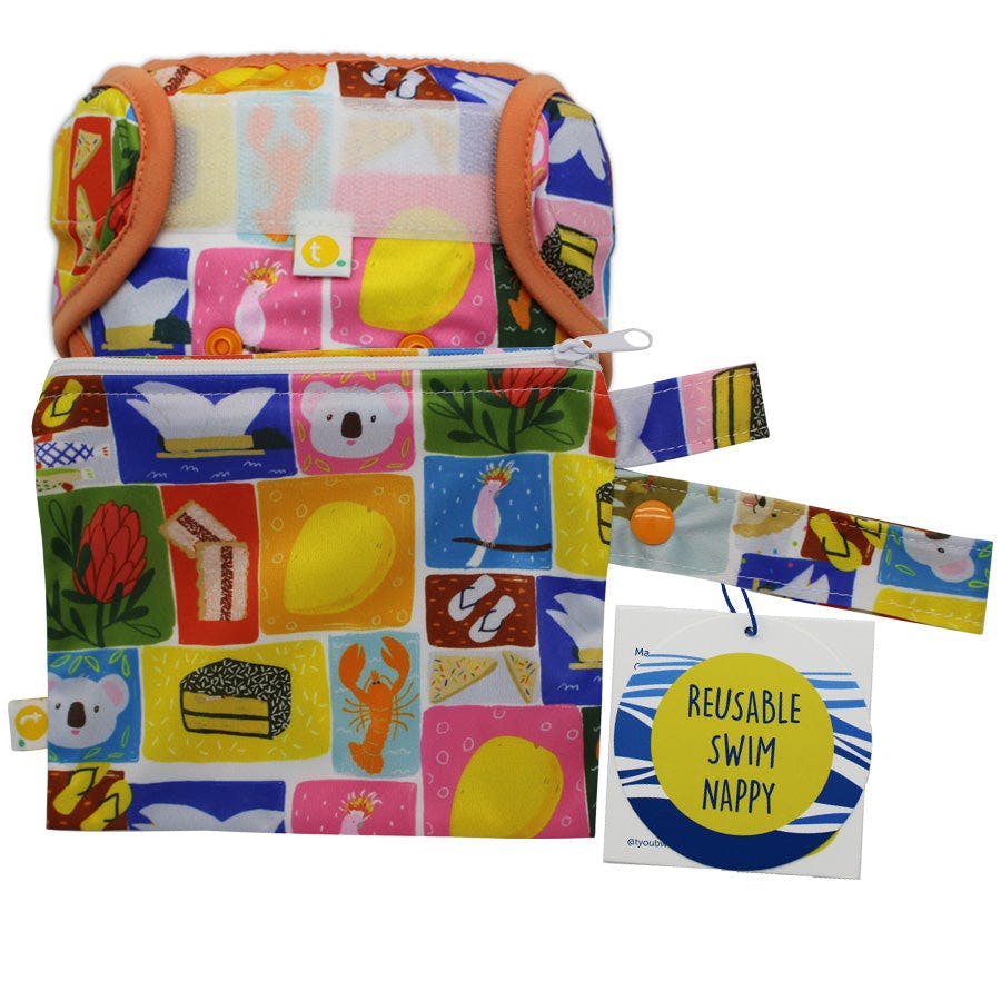 Tyoub x Suki McMaster Adjustable Reusable Swim Nappy and Wet Bag - Aussie Icons - Image 5