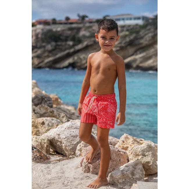 Ushuant Red Swim Shorts Kids - Image 2