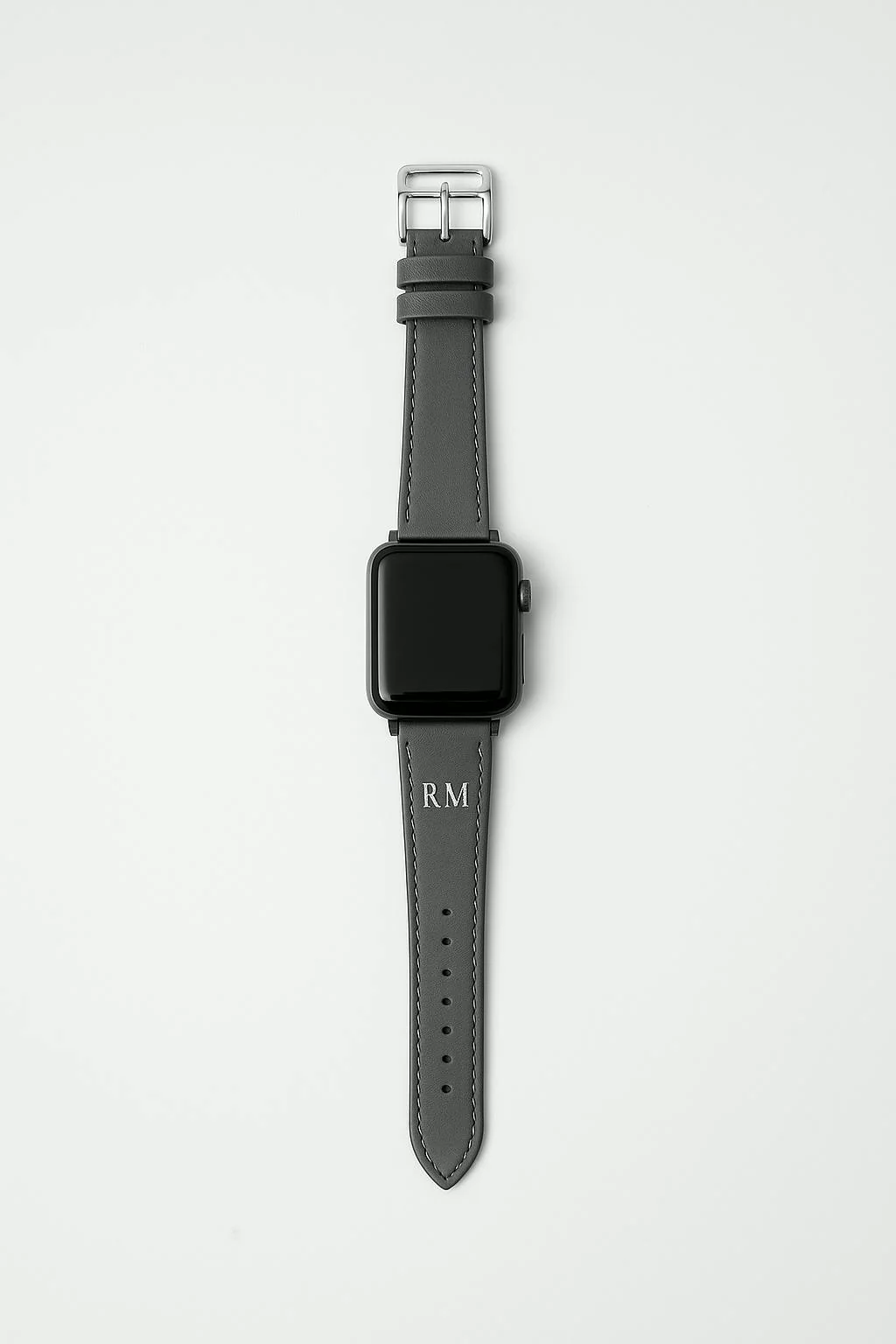 Vegan Leather Apple Watch Band | Dark Grey