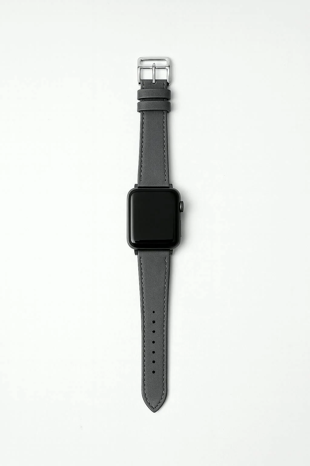 Vegan Leather Apple Watch Band | Dark Grey - Image 3