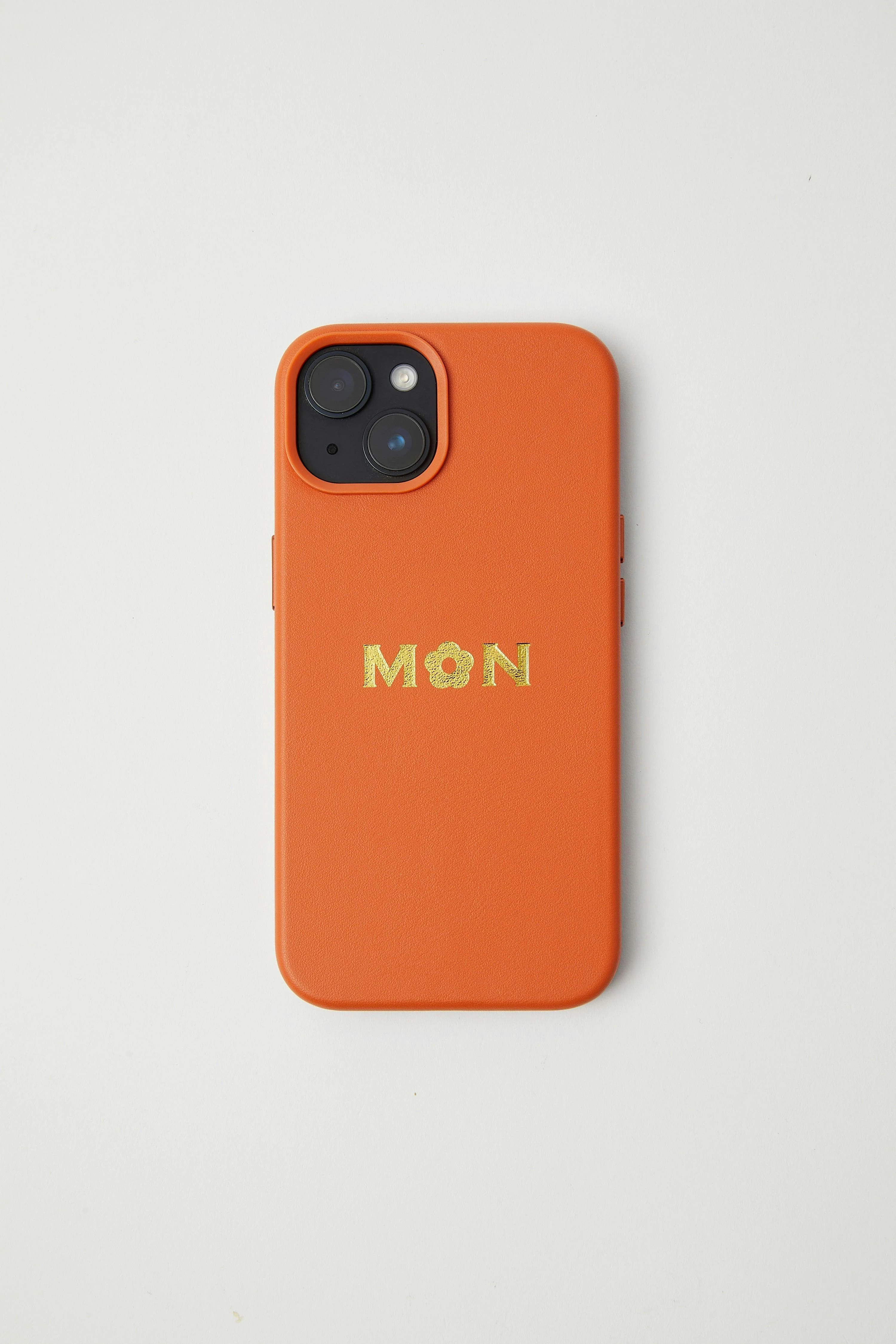 Vegan Leather iPhone 14 Case | Orange - Image 10