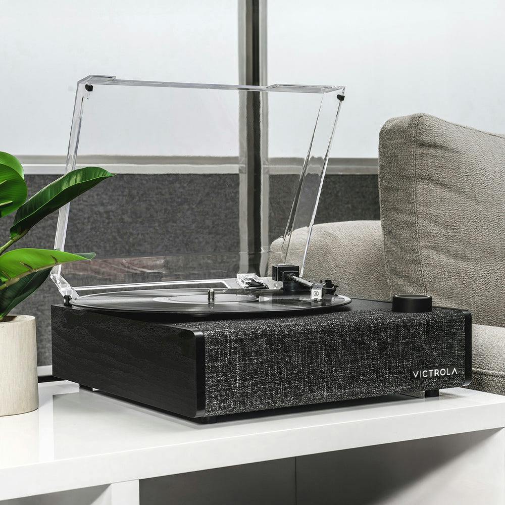 Victrola Eastwood II Turntable - Black + Bundled Record Storage Crate - Image 2