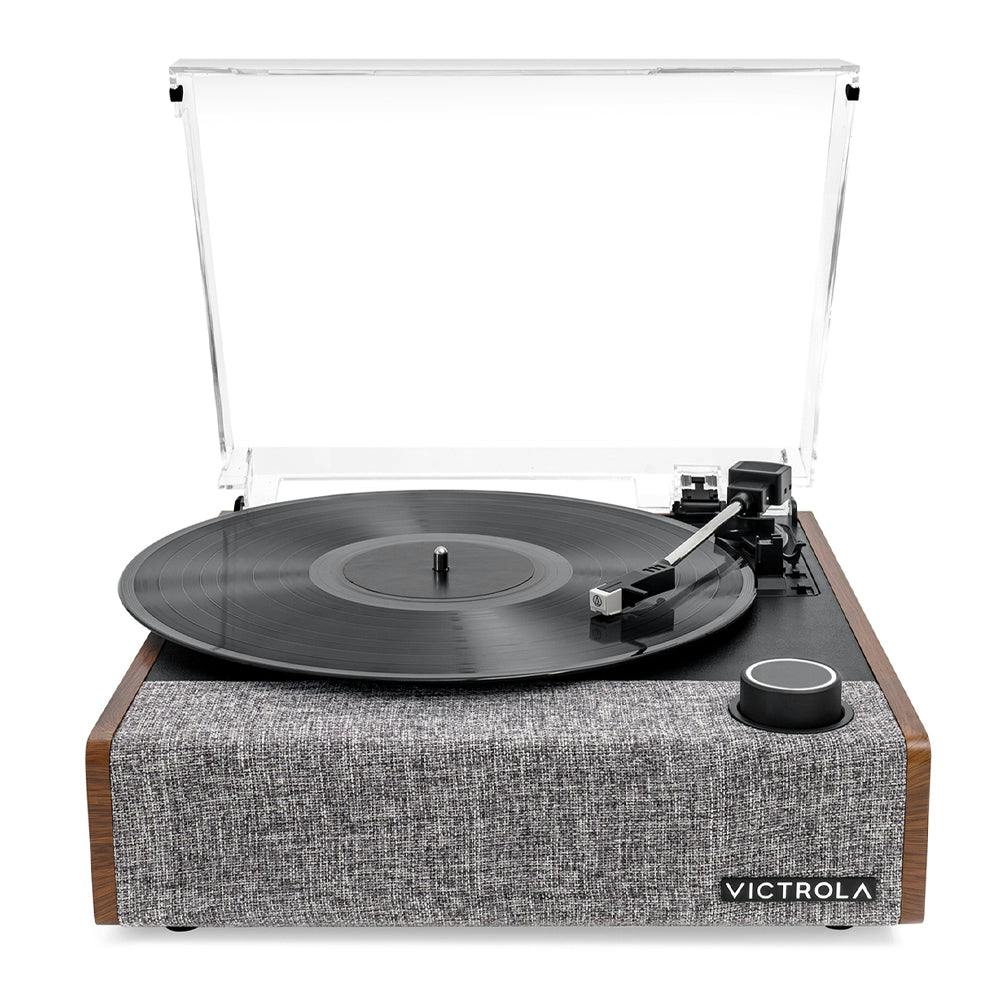 Victrola Eastwood II Turntable - Walnut + Gadhouse Vinyl Rack Bundle - Black - Image 4
