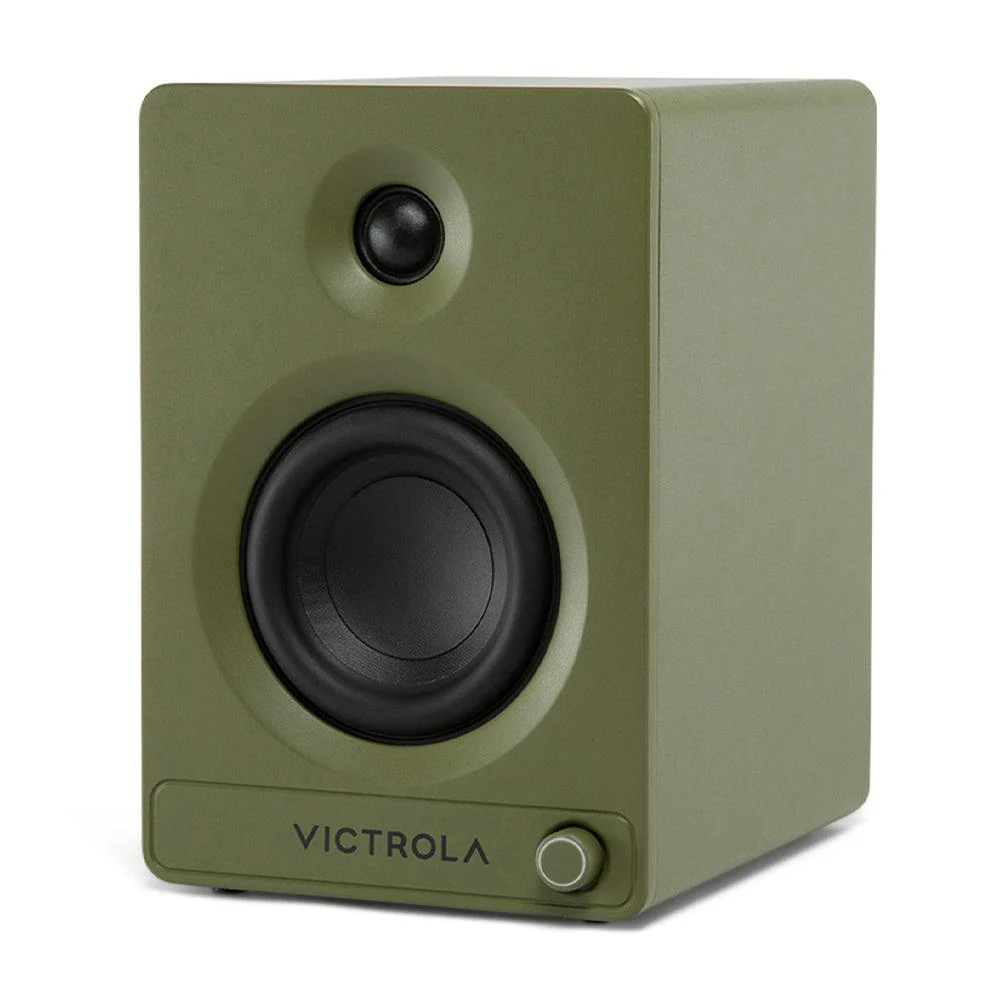 Victrola Tempo Bookshelf Speakers - Green - Image 5