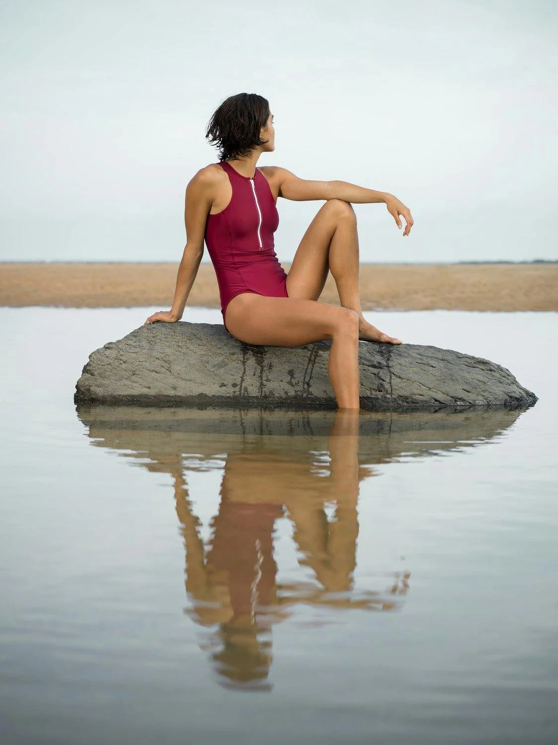 Yemaya One Piece Swimsuit Full Coverage ― Red - Image 7